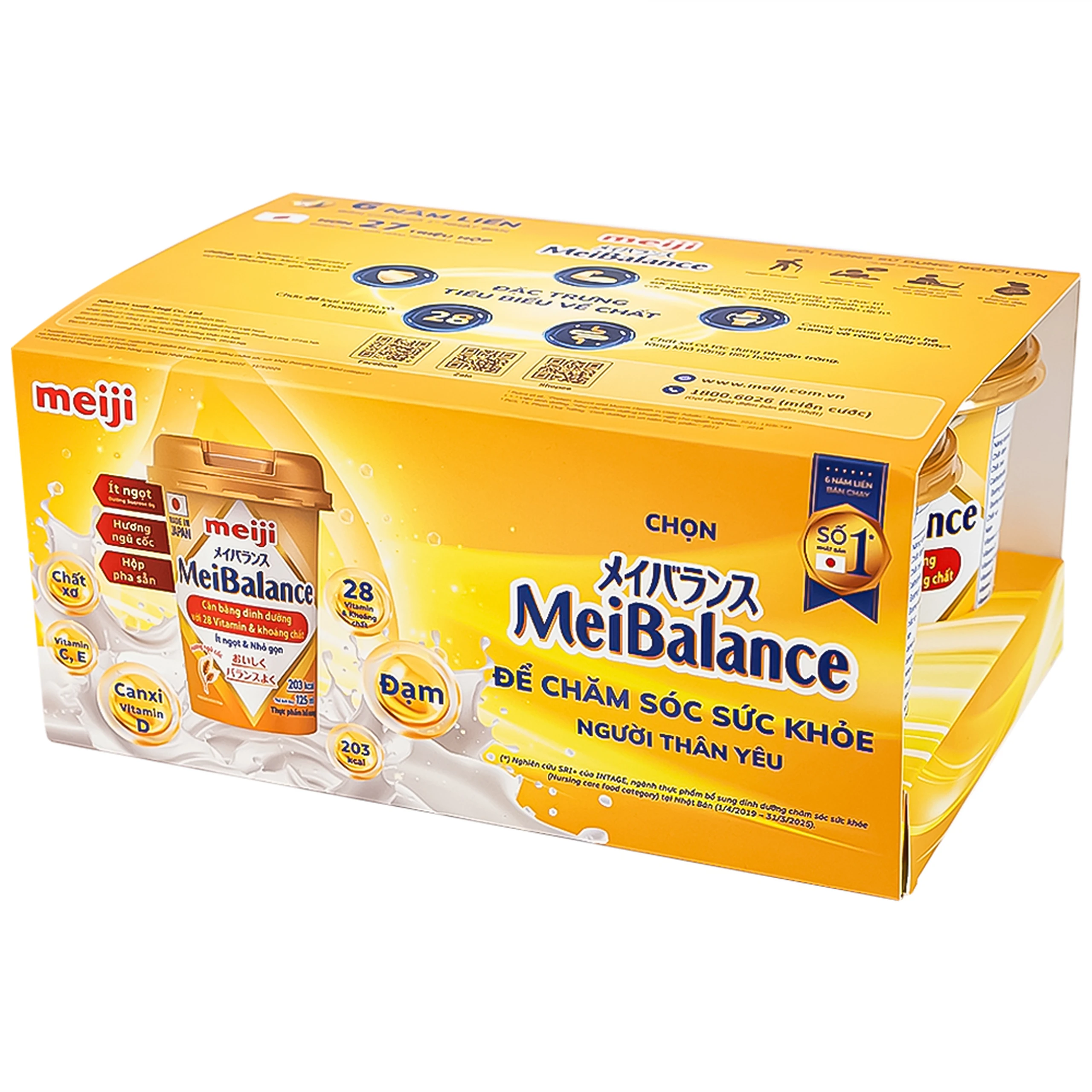 Sữa cân bằng dinh dưỡng Meiji Meibalance hương ngũ cốc (24 hộp x 125ml)