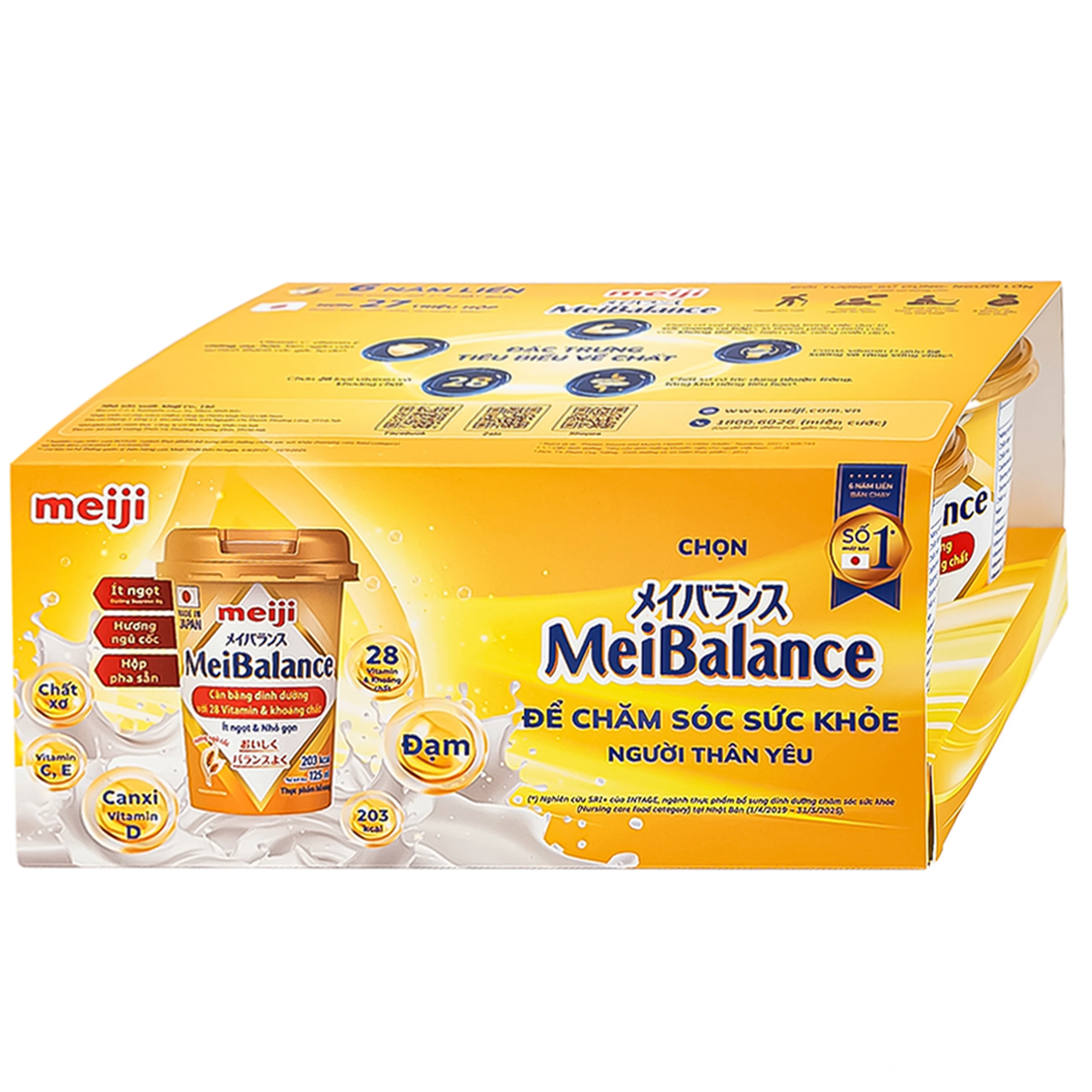 Sữa cân bằng dinh dưỡng Meiji Meibalance hương ngũ cốc (24 hộp x 125ml)