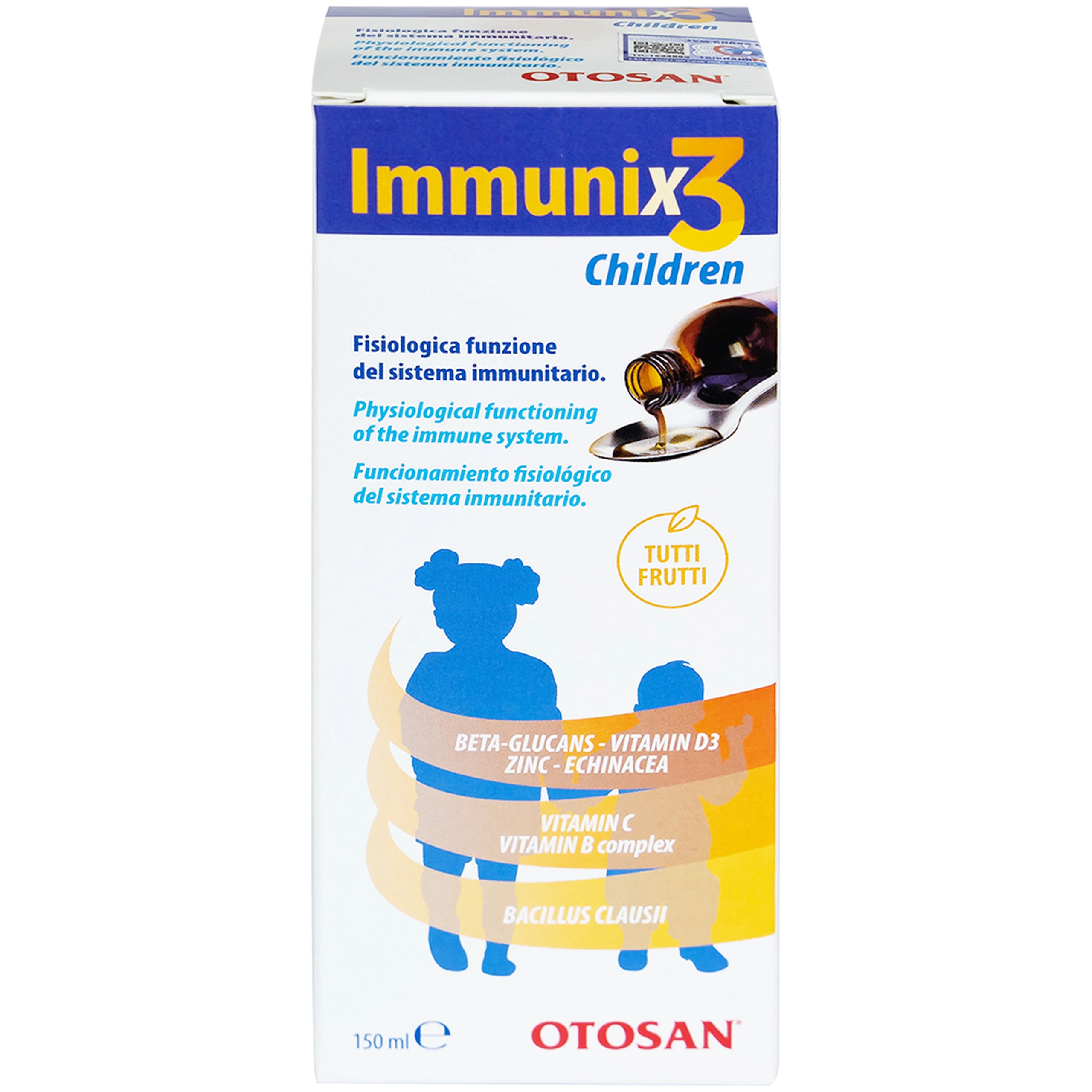 Siro hỗ trợ tăng cường sức đề kháng ở trẻ Immunix3 Otosan (150ml)