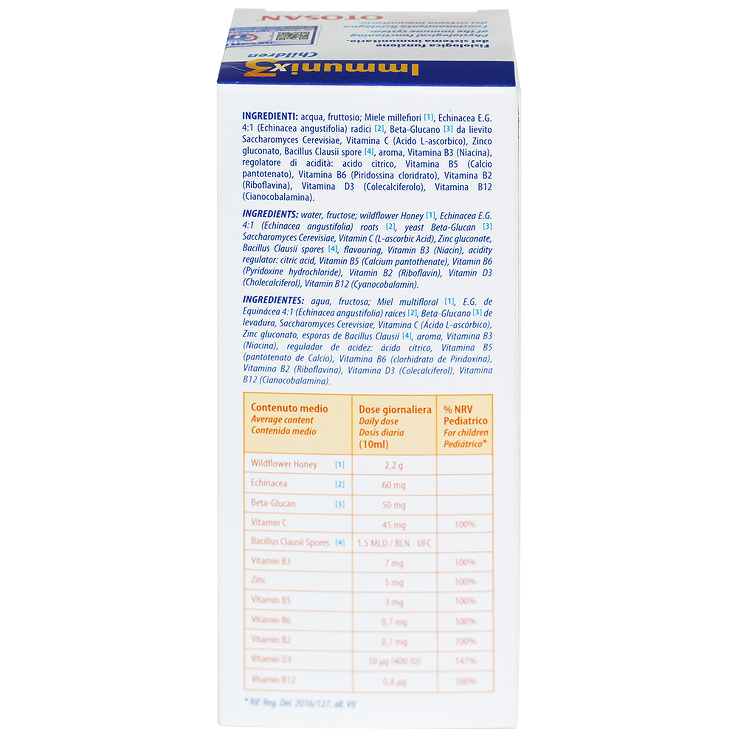 Siro hỗ trợ tăng cường sức đề kháng ở trẻ Immunix3 Otosan (150ml)