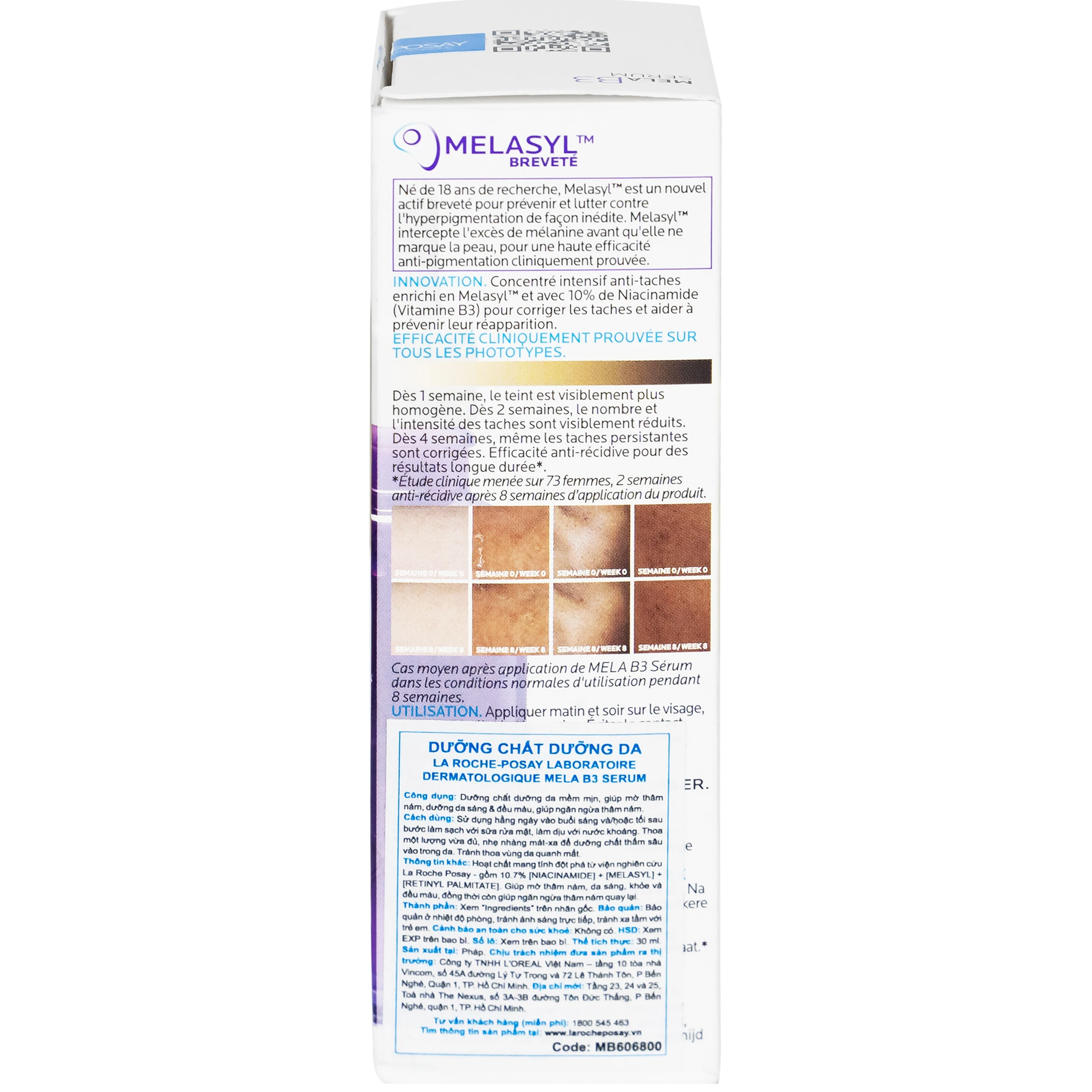 Tinh chất La Roche-Posay Mela B3 Serum dưỡng da mềm mịn, mờ thâm nám, da sáng và đều màu