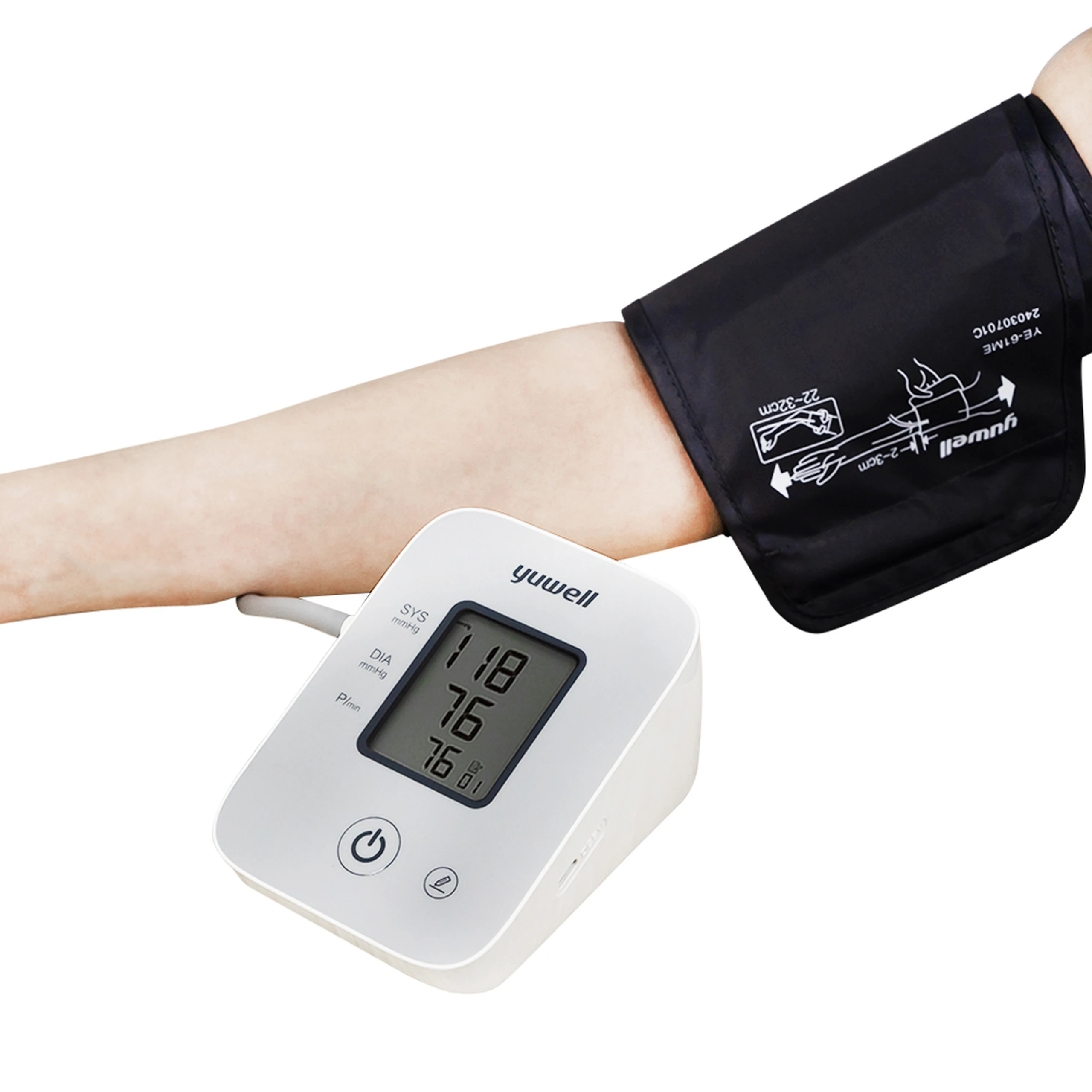 Máy đo huyết áp bắp tay Yuwell YE610D hỗ trợ đo huyết áp, nhịp tim