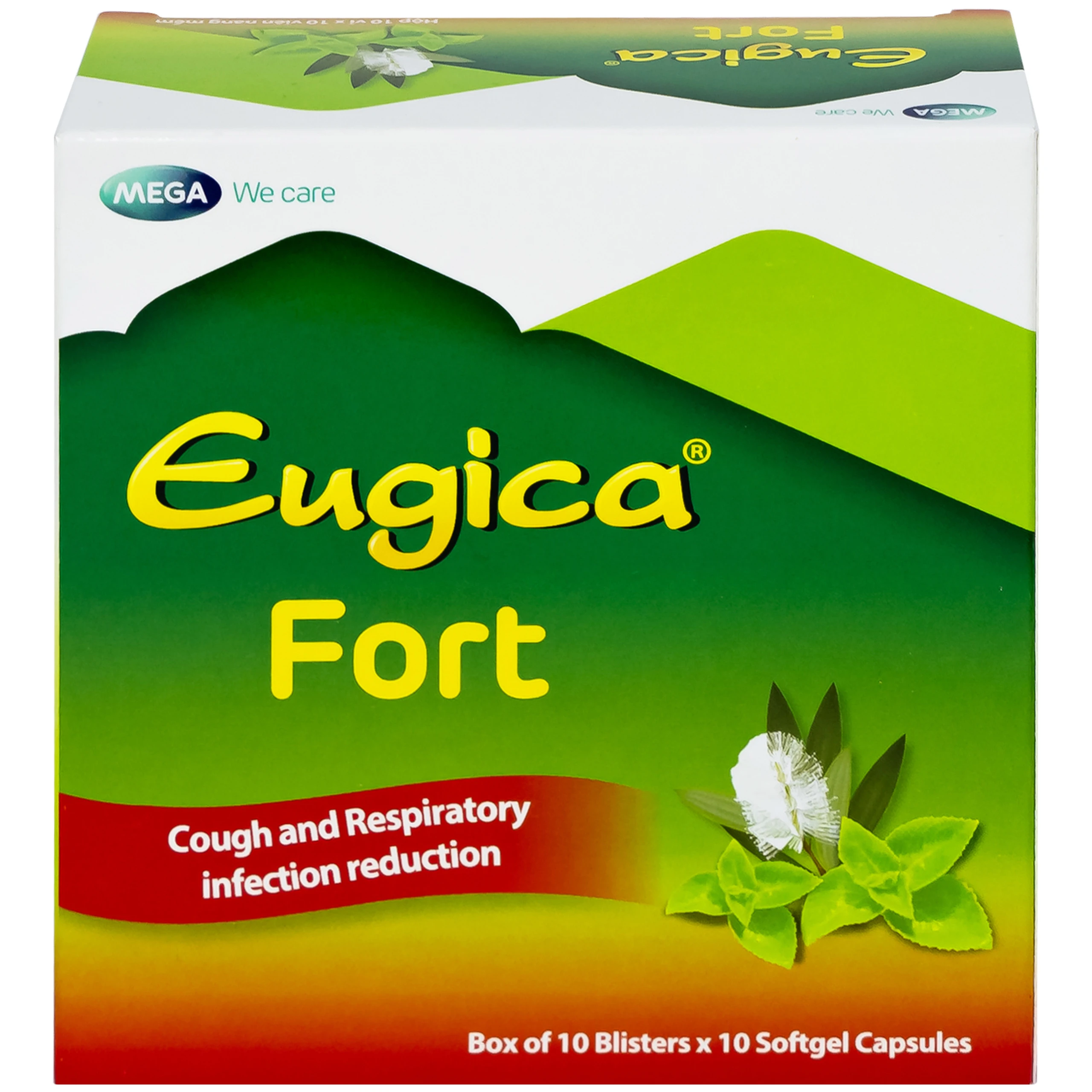 Thuốc Eugica Fort DHG điều trị các chứng ho, đau họng, sổ mũi, cảm cúm (10 vỉ x 10 viên)