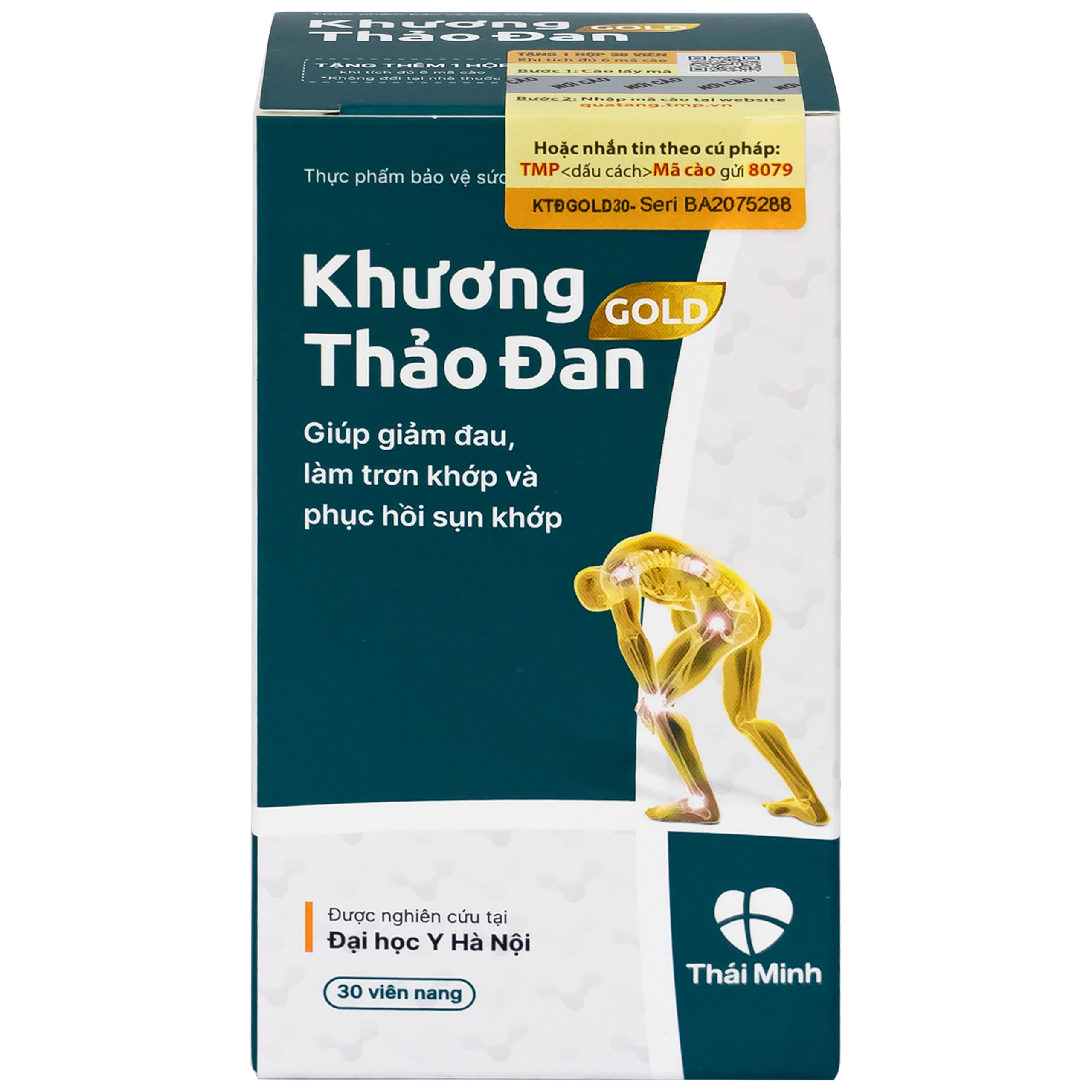 Viên làm trơn khớp và phục hồi sụn khớp Khương Thảo Đan Gold (30 viên)