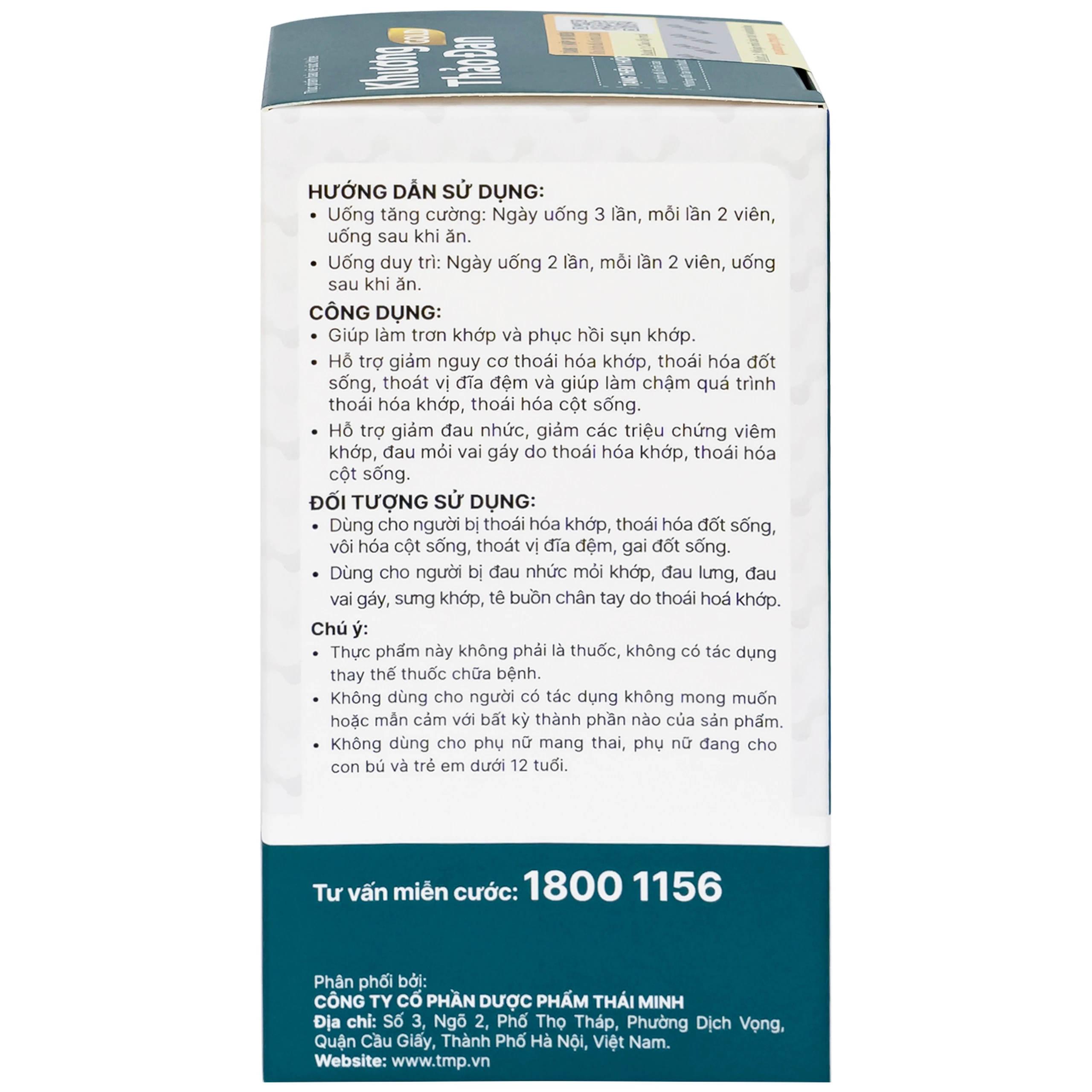 Viên làm trơn khớp và phục hồi sụn khớp Khương Thảo Đan Gold (30 viên)