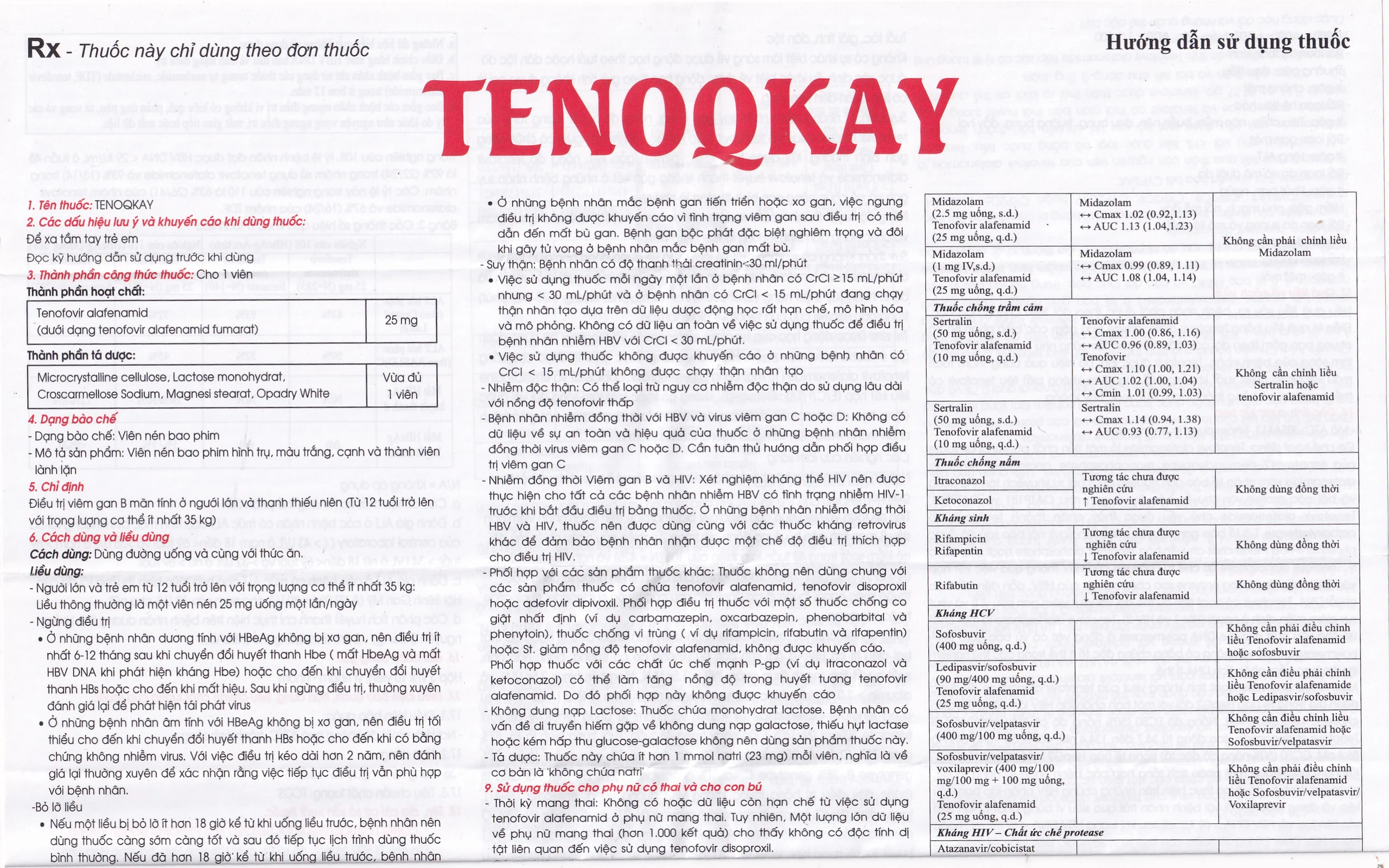 Thuốc Tenoqkay 25mg Phương Đông điều trị bệnh viêm gan siêu vi B mạn tính (3 vỉ x 10 viên)