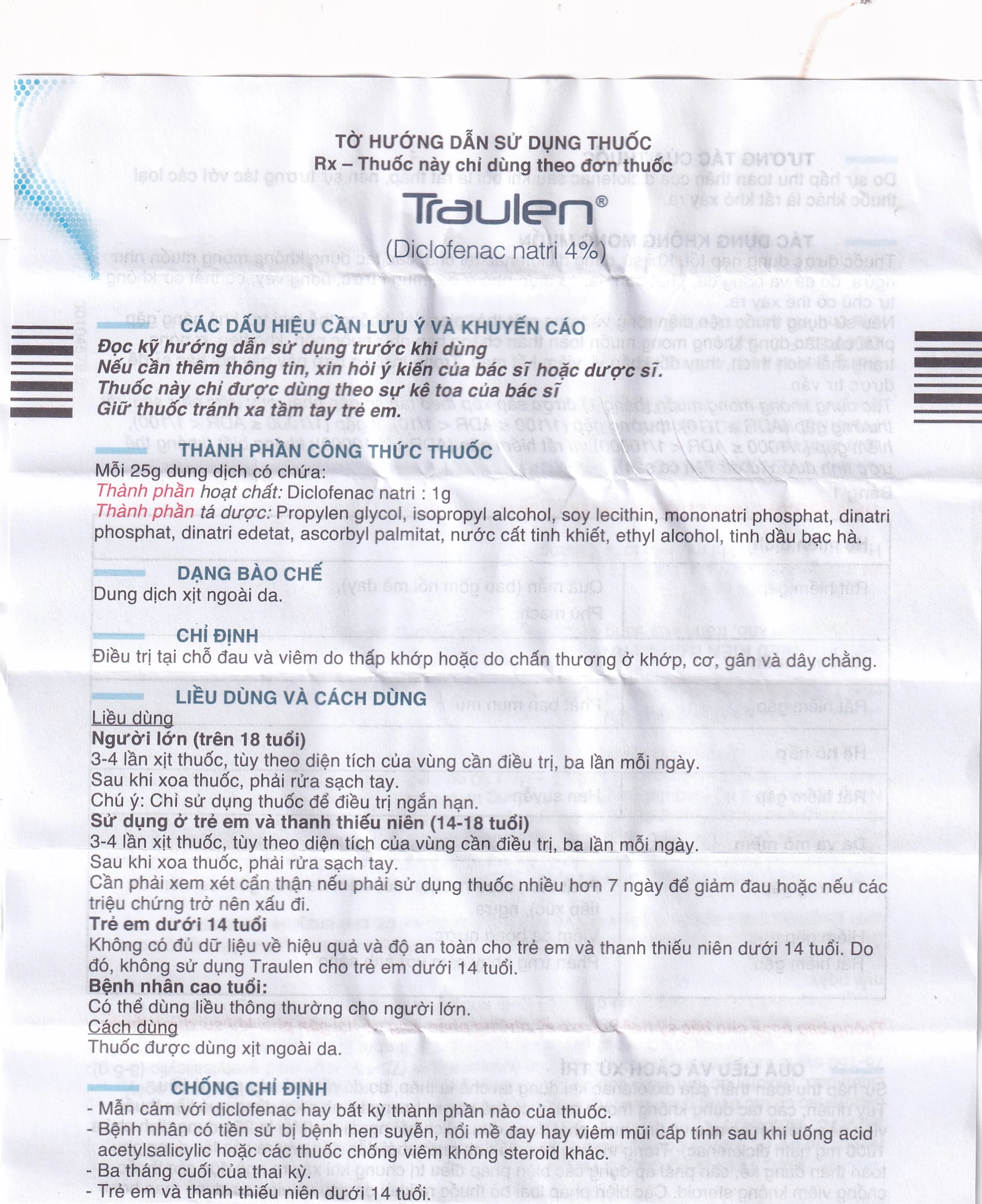Thuốc giảm đau Traulen 4% OP Pharma dạng xịt hỗ trợ điều trị tại chỗ đau và viêm do thấp khớp (25g)