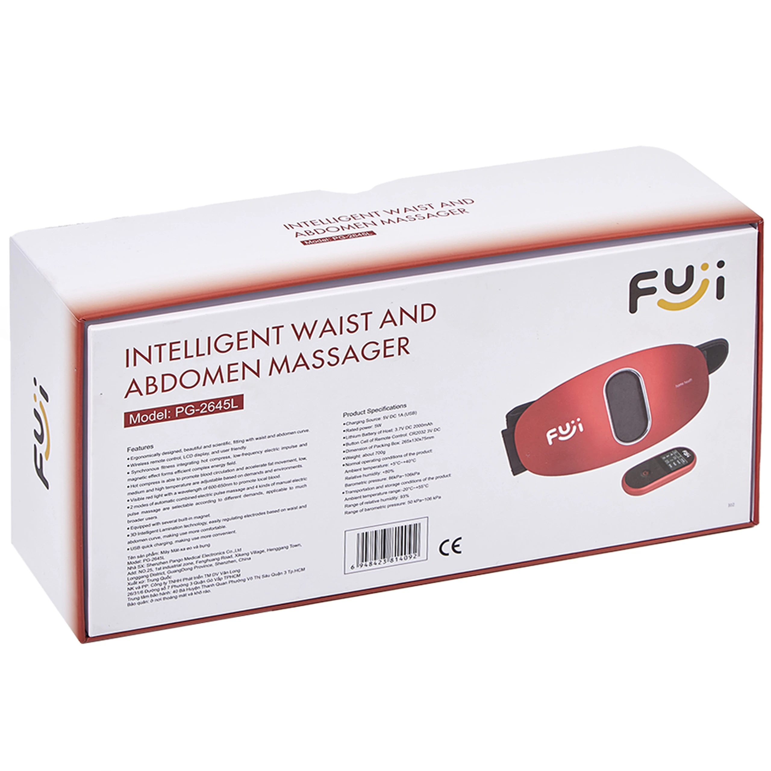 Máy massage (mát xa) lưng, bụng Fuji PG-2645L giúp giảm đau các vùng cơ và dây thần kinh bên trong