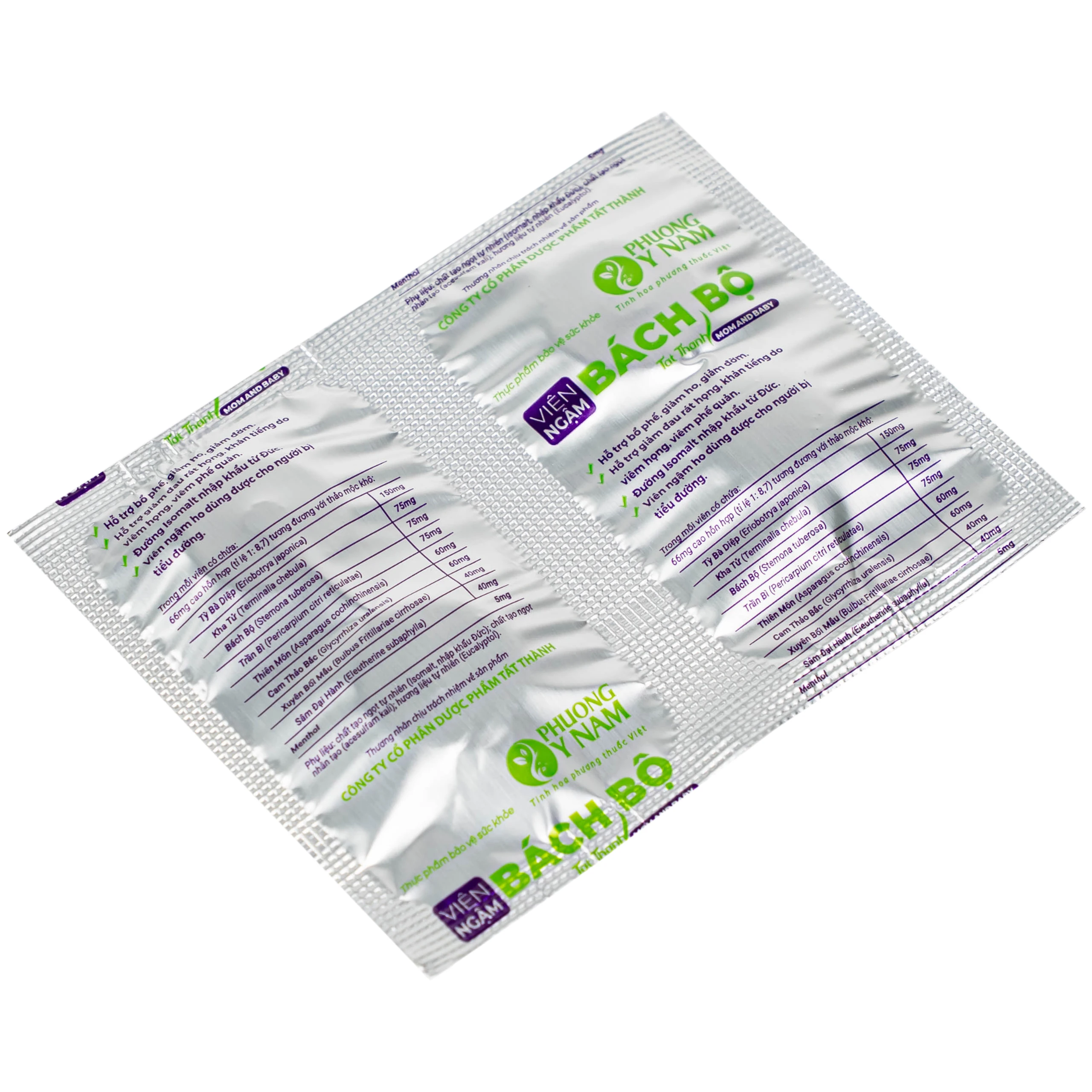 Viên ngậm Bách Bộ Momandbaby 5 vỉ x 4 viên