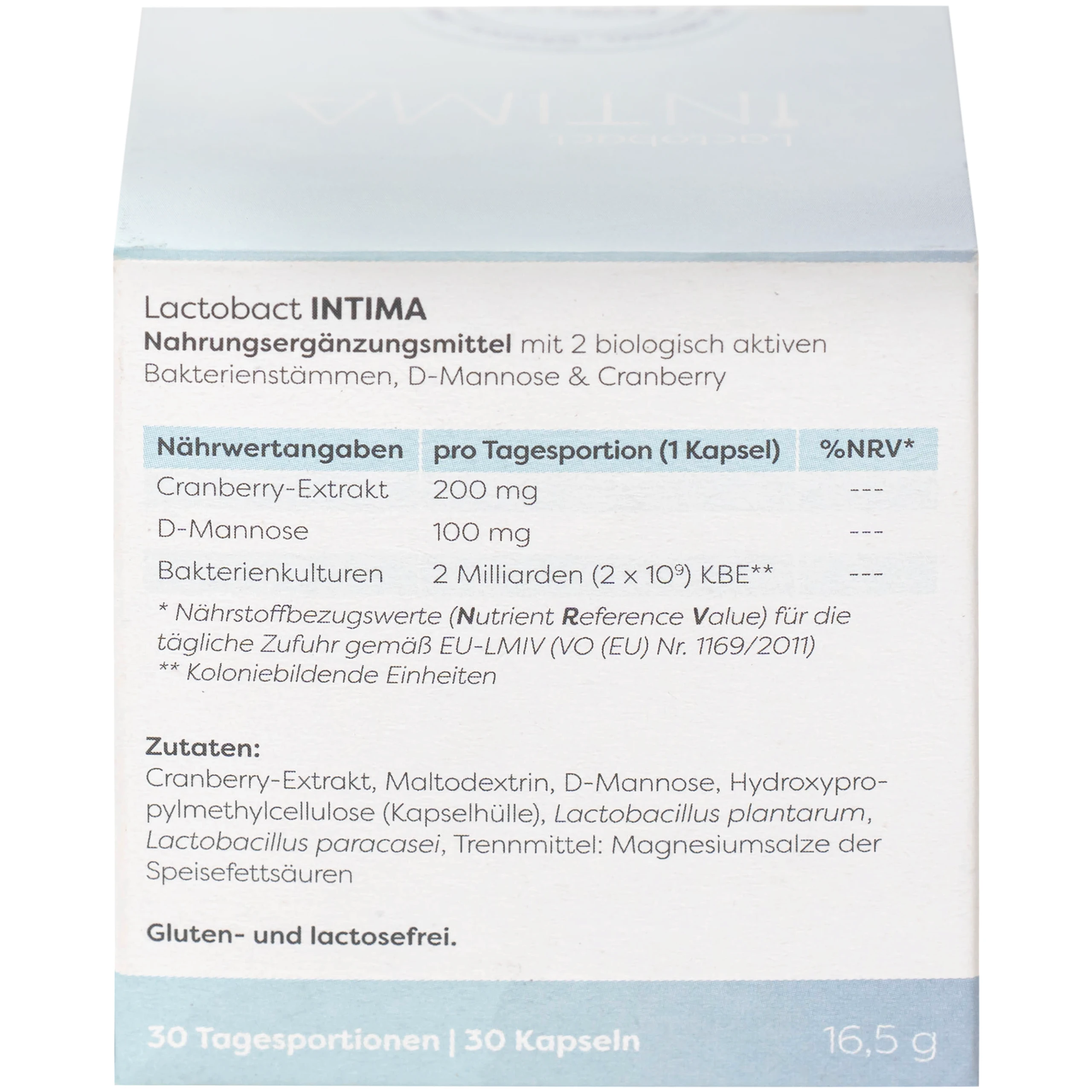 Viên uống bổ sung lợi khuẩn, D-mannose, việt quất cho phụ nữ Lactobact Intima (30 viên)