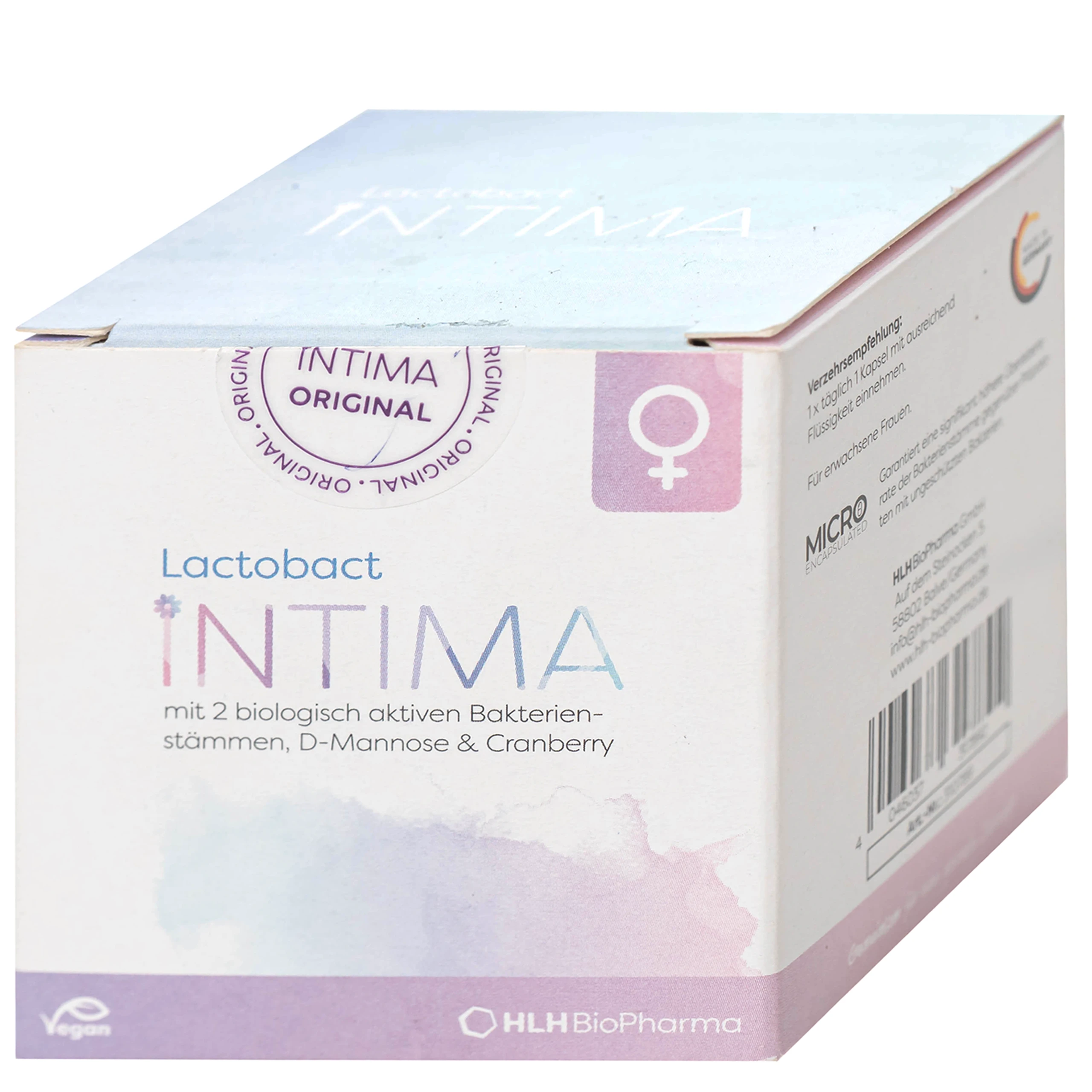 Viên uống bổ sung lợi khuẩn, D-mannose, việt quất cho phụ nữ Lactobact Intima (60 viên)