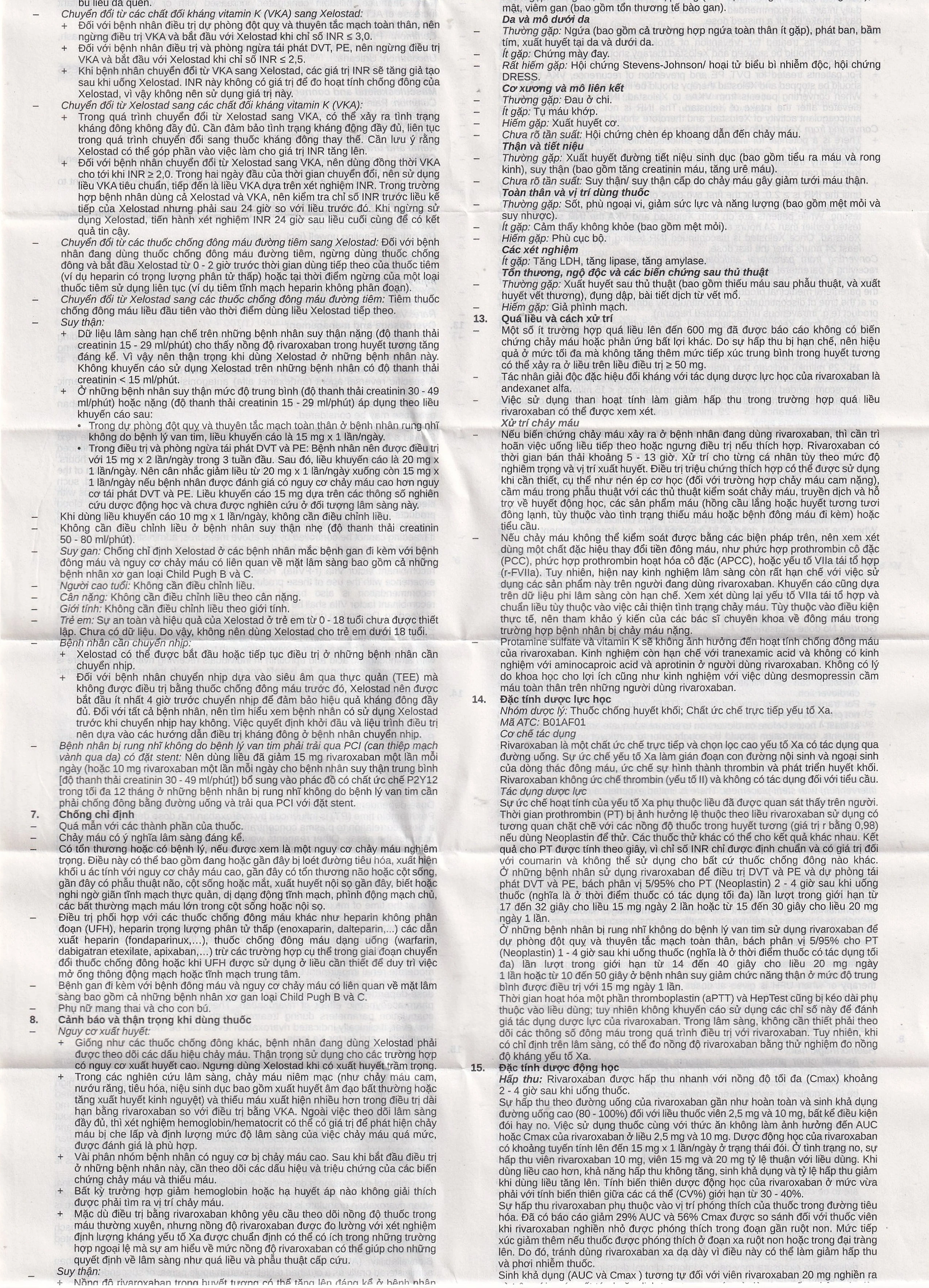 Thuốc Xelostad 2mg Stella dự phòng đột quỵ, thuyên tắc mạch toàn thân ( 1 vỉ 14 viên)