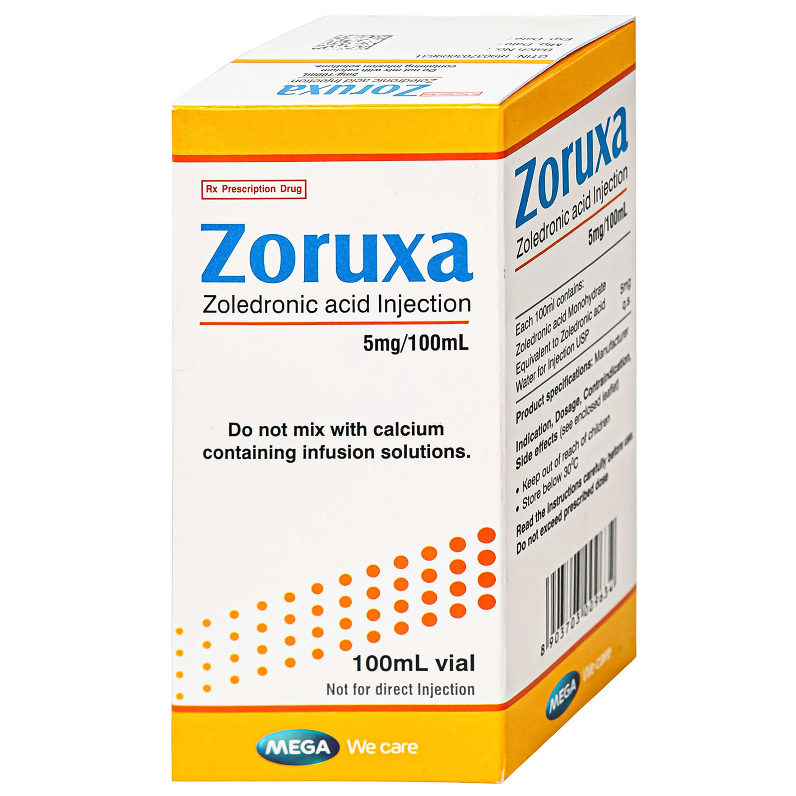 Thuốc tiêm truyền Zoruxa Điều trị loãng xương ở phụ nữ sau mãn kinh và nam giới Hộp 100ml