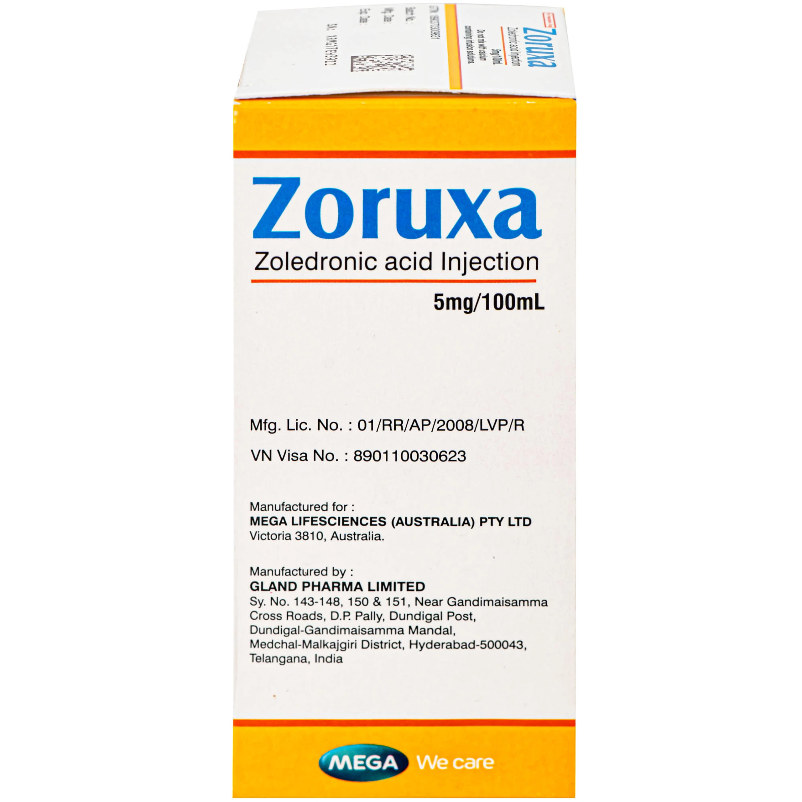 Thuốc tiêm truyền Zoruxa Điều trị loãng xương ở phụ nữ sau mãn kinh và nam giới Hộp 100ml
