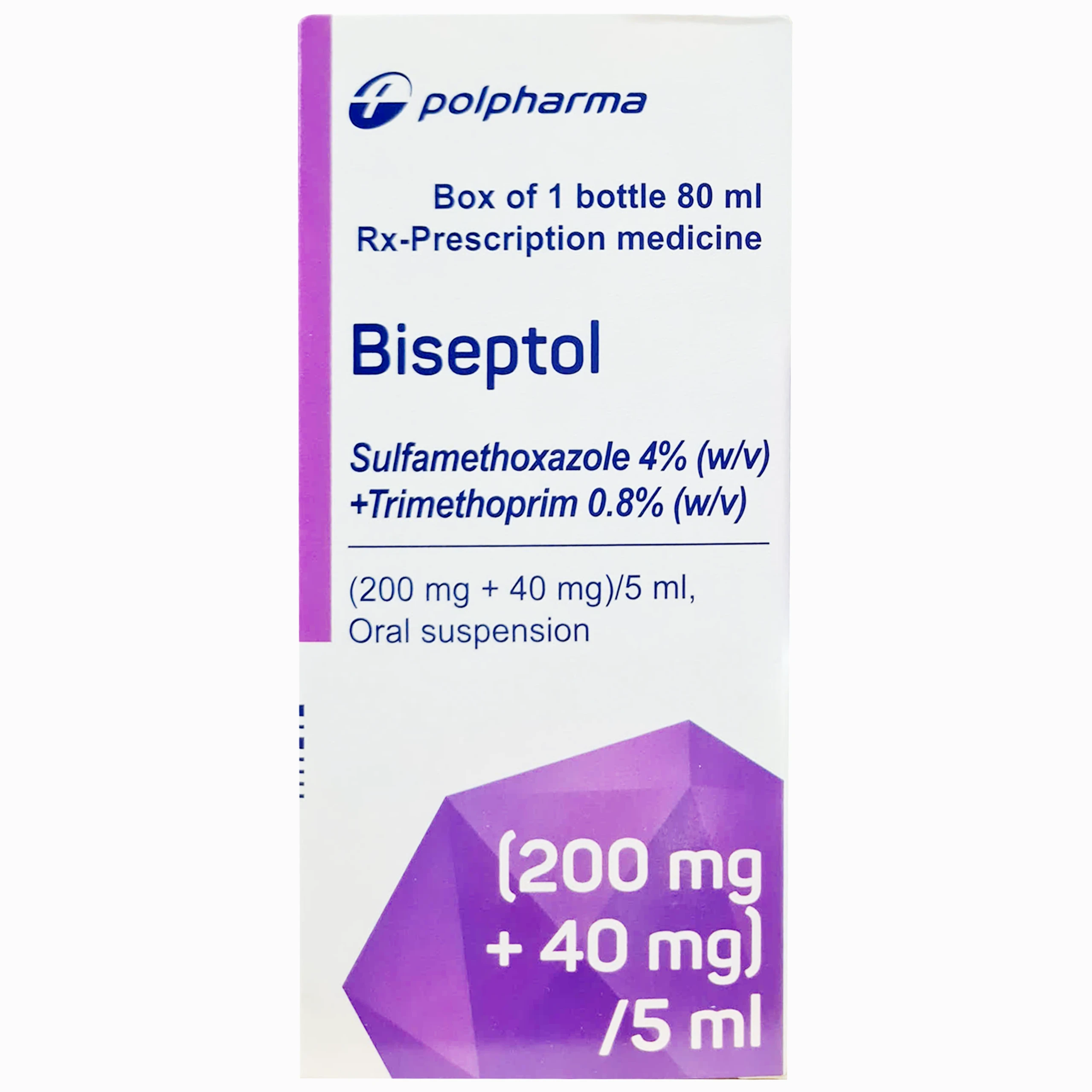Thuốc Biseptol Polpharma điều trị nhiễm trùng đường hô hấp, thận - tiết niệu, viêm nhiễm đường tiêu hóa (80ml)