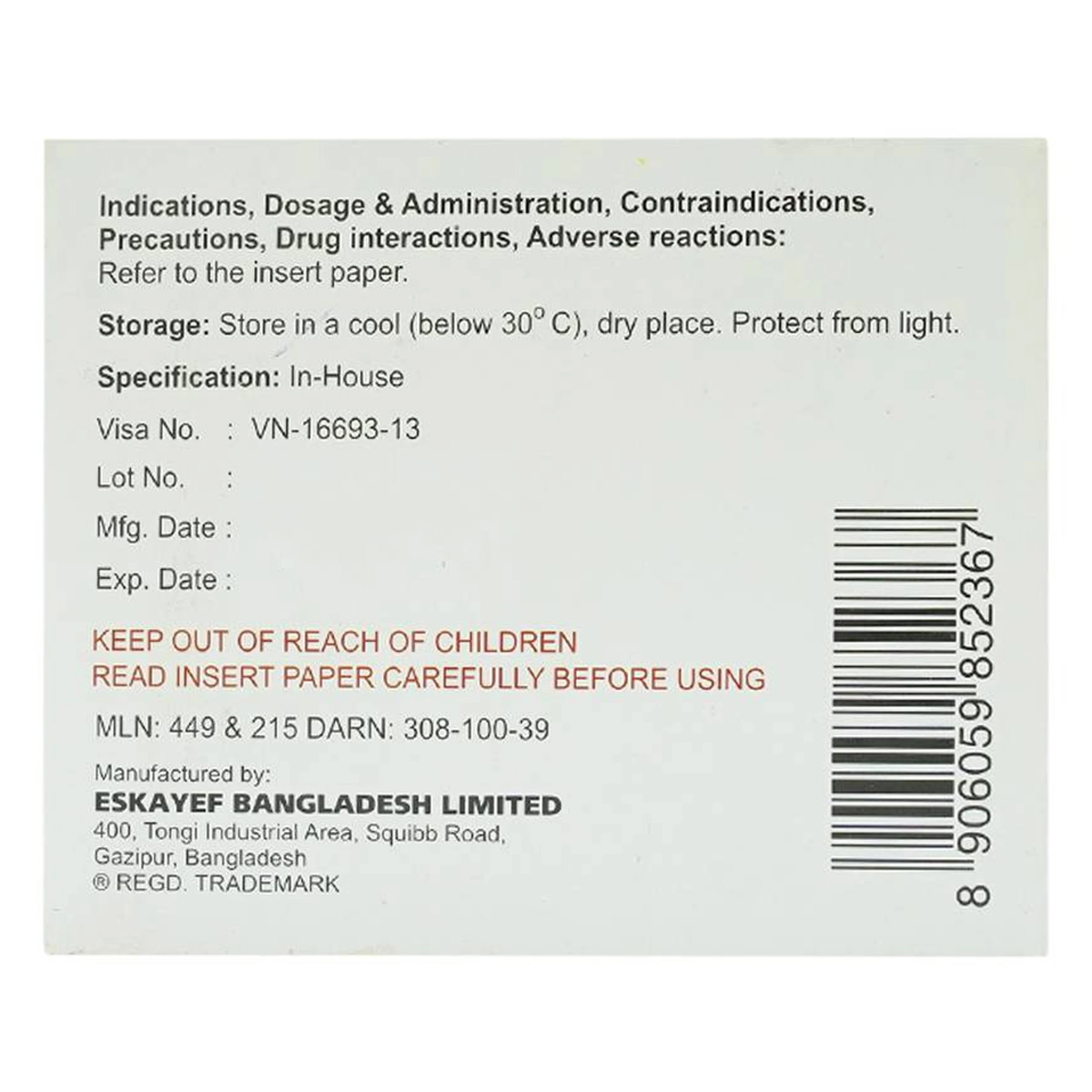 Thuốc Eskafolvit Capsule Eskayef phòng và điều trị bệnh thiếu máu do thiếu sắt (15 vỉ x 6 viên)