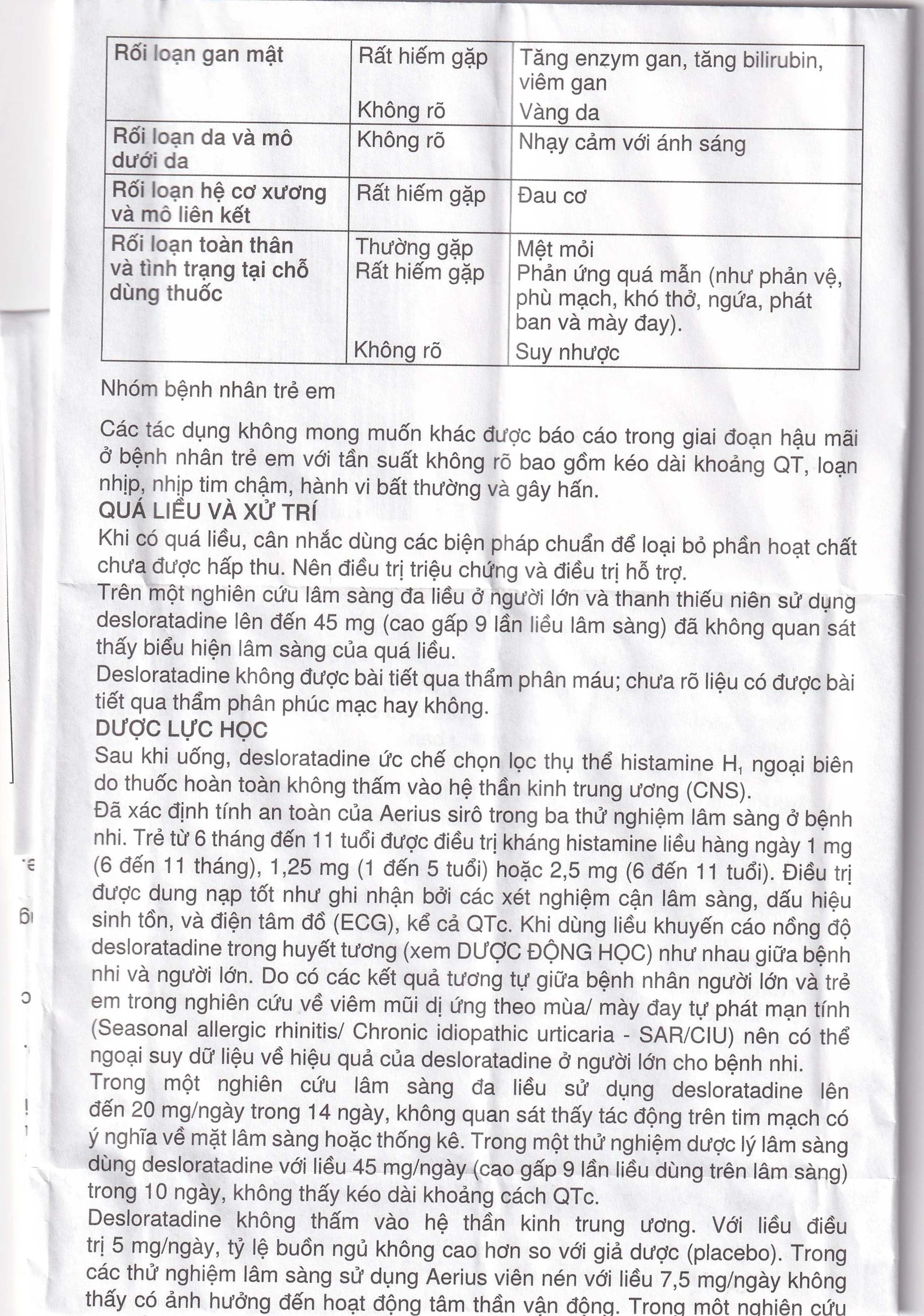 Thuốc Aerius 5mg MSD giảm nhanh các triệu chứng viêm mũi dị ứng, mày đay (1 vỉ x 10 viên)