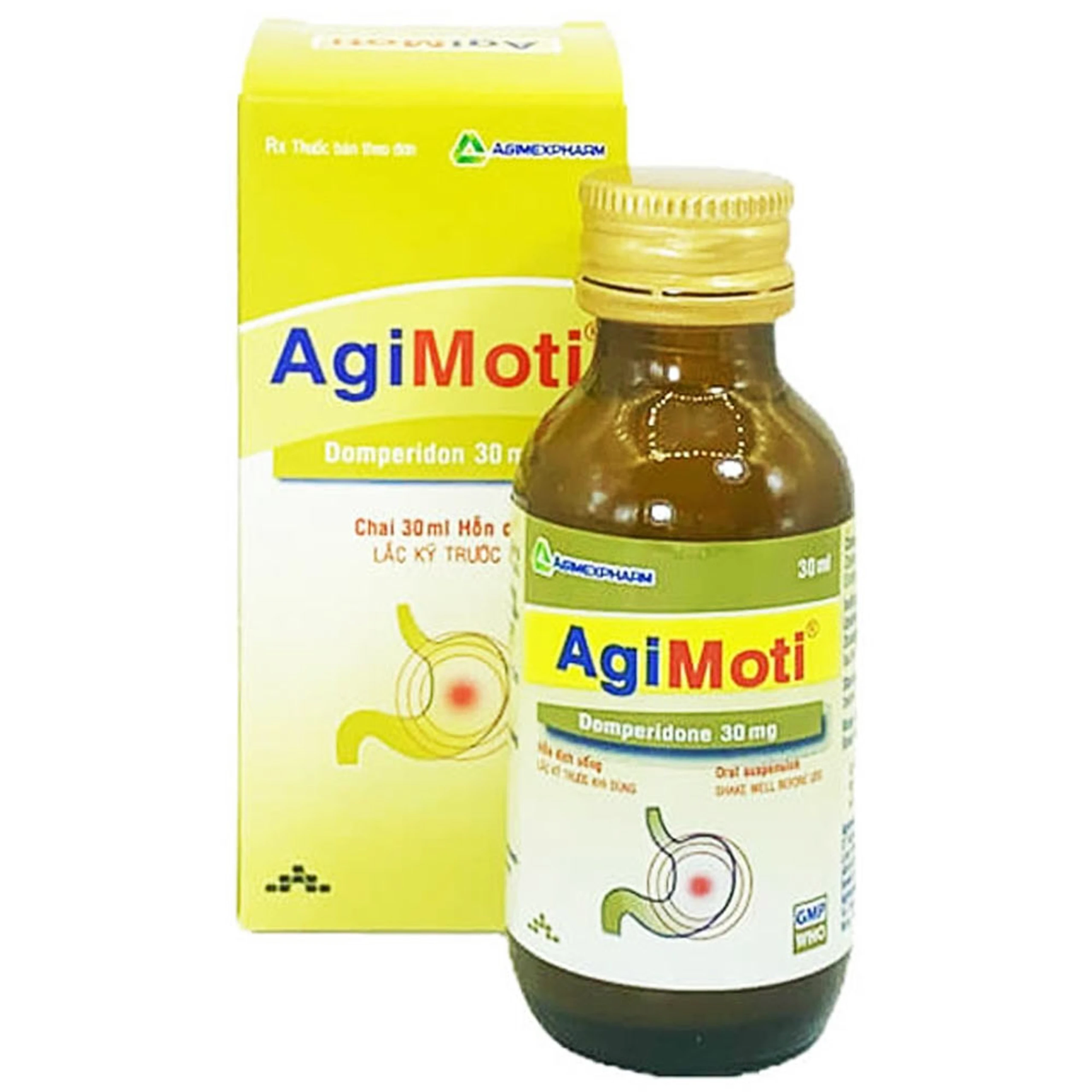 Hỗn dịch uống AgiMoti 30mg Agimexpharm điều trị triệu chứng nôn và buồn nôn (30ml)