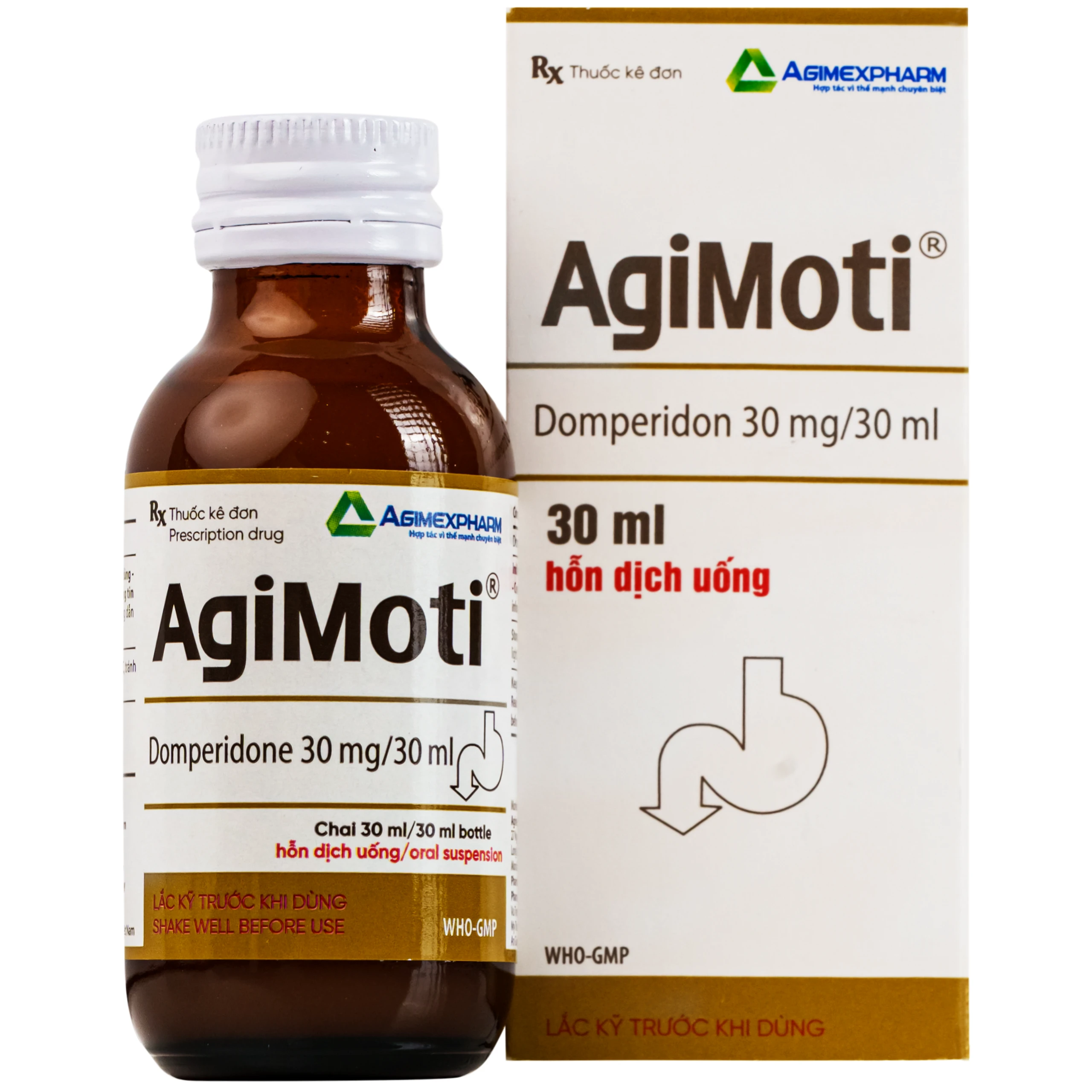 Hỗn dịch uống AgiMoti 30mg Agimexpharm điều trị triệu chứng nôn và buồn nôn (30ml) 1