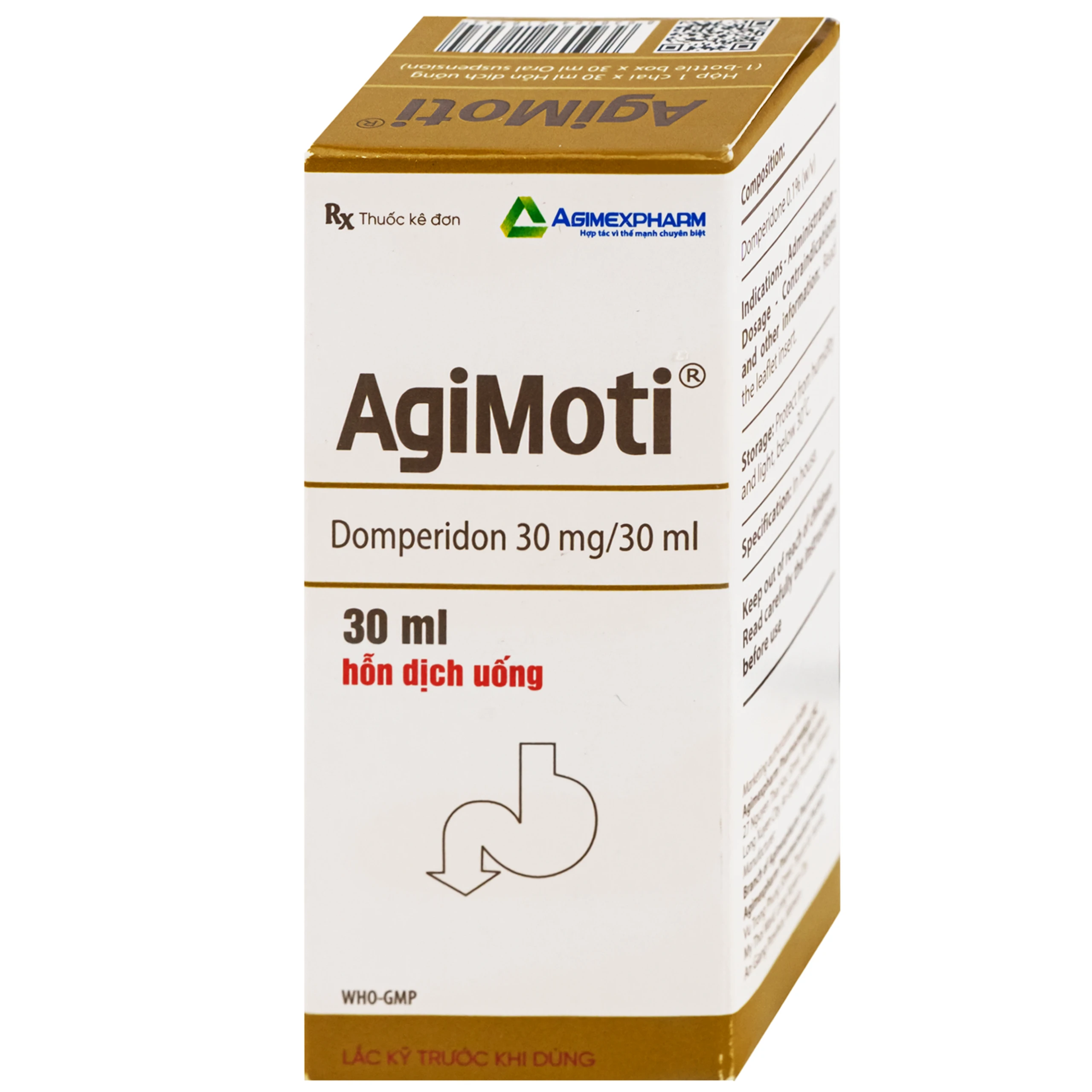 Hỗn dịch uống AgiMoti 30mg Agimexpharm điều trị triệu chứng nôn và buồn nôn (30ml) 2
