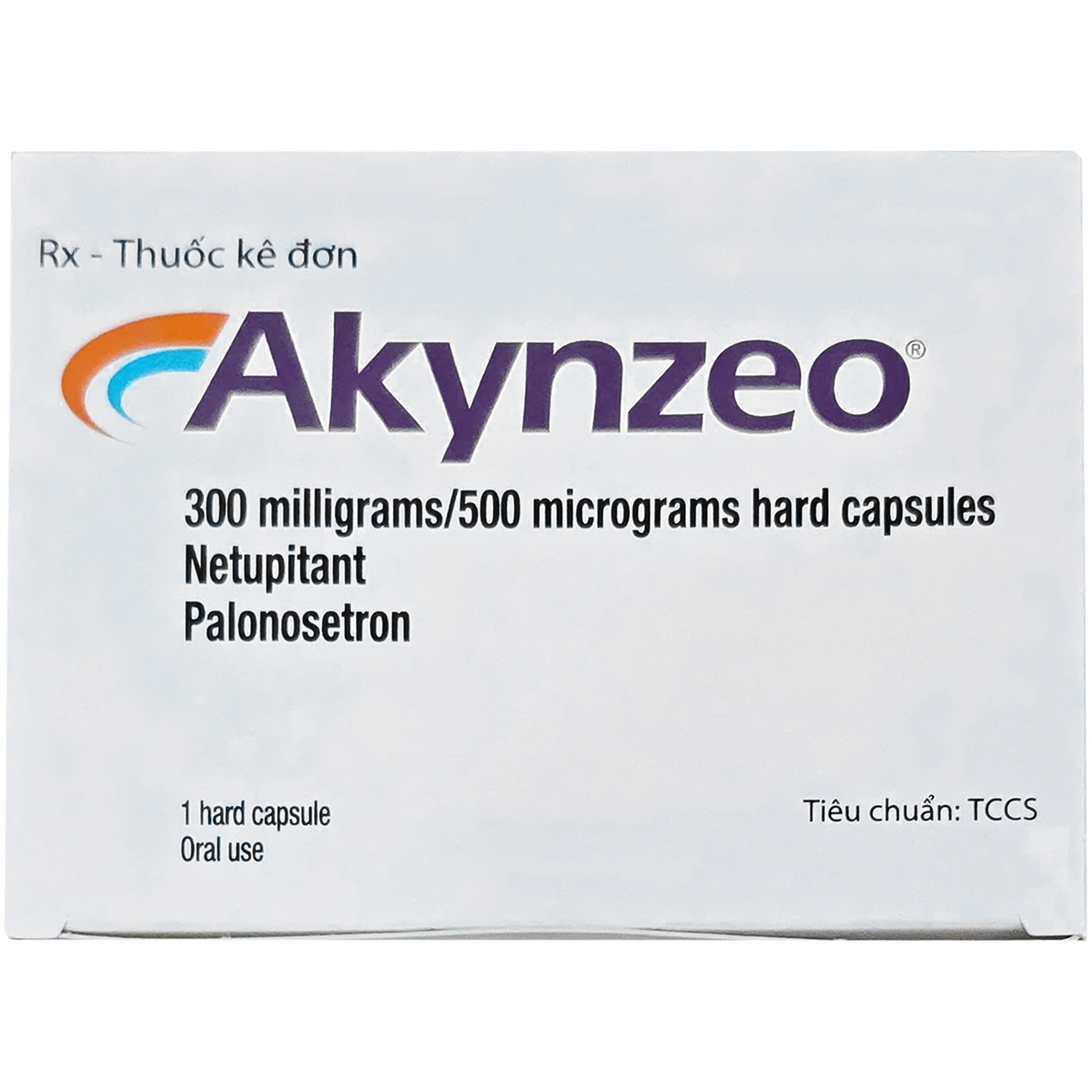 Thuốc Akynzeo 300mg/0.5mg dùng để phòng ngừa buồn nôn và nôn do hóa trị (1 vỉ x 1 viên) 1