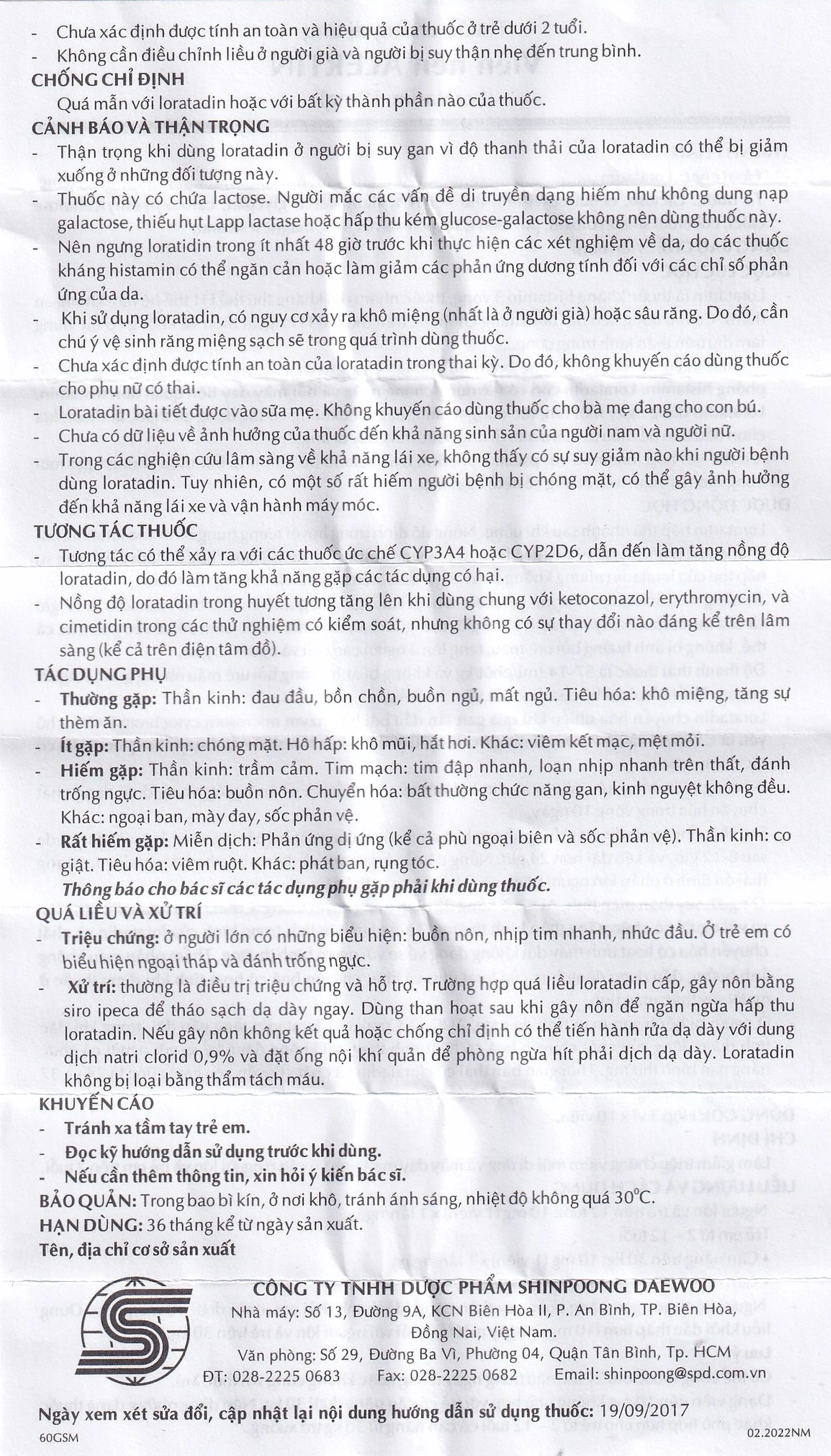 Thuốc Alertin 10mg Shinpoong Deawoo chỉ định trong trường hợp viêm mũi dị ứng, viêm kết mạc dị ứng (3 vỉ x 10 viên)