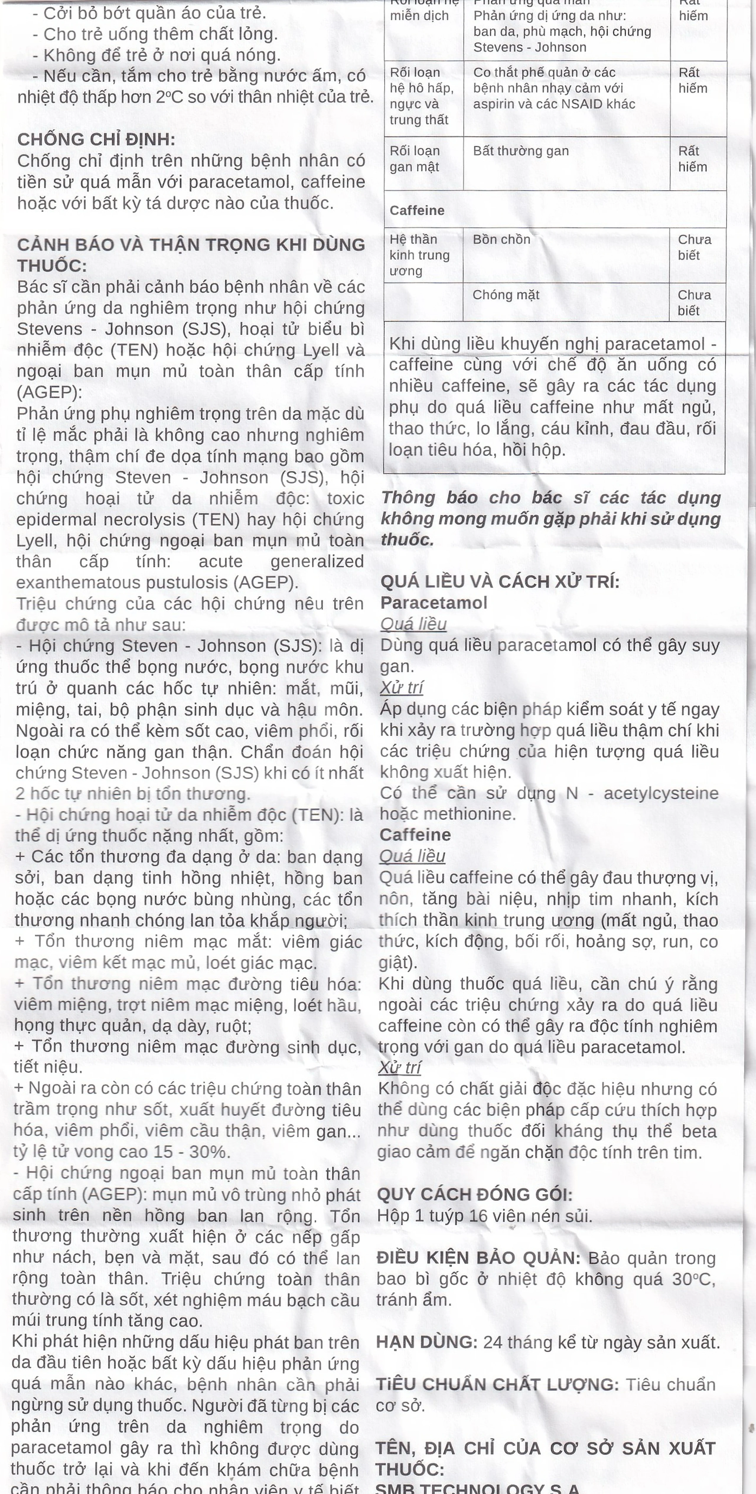 Thuốc Algostase 500mg/50mg SMB điều trị đau nhẹ đến vừa và hạ sốt (16 viên)