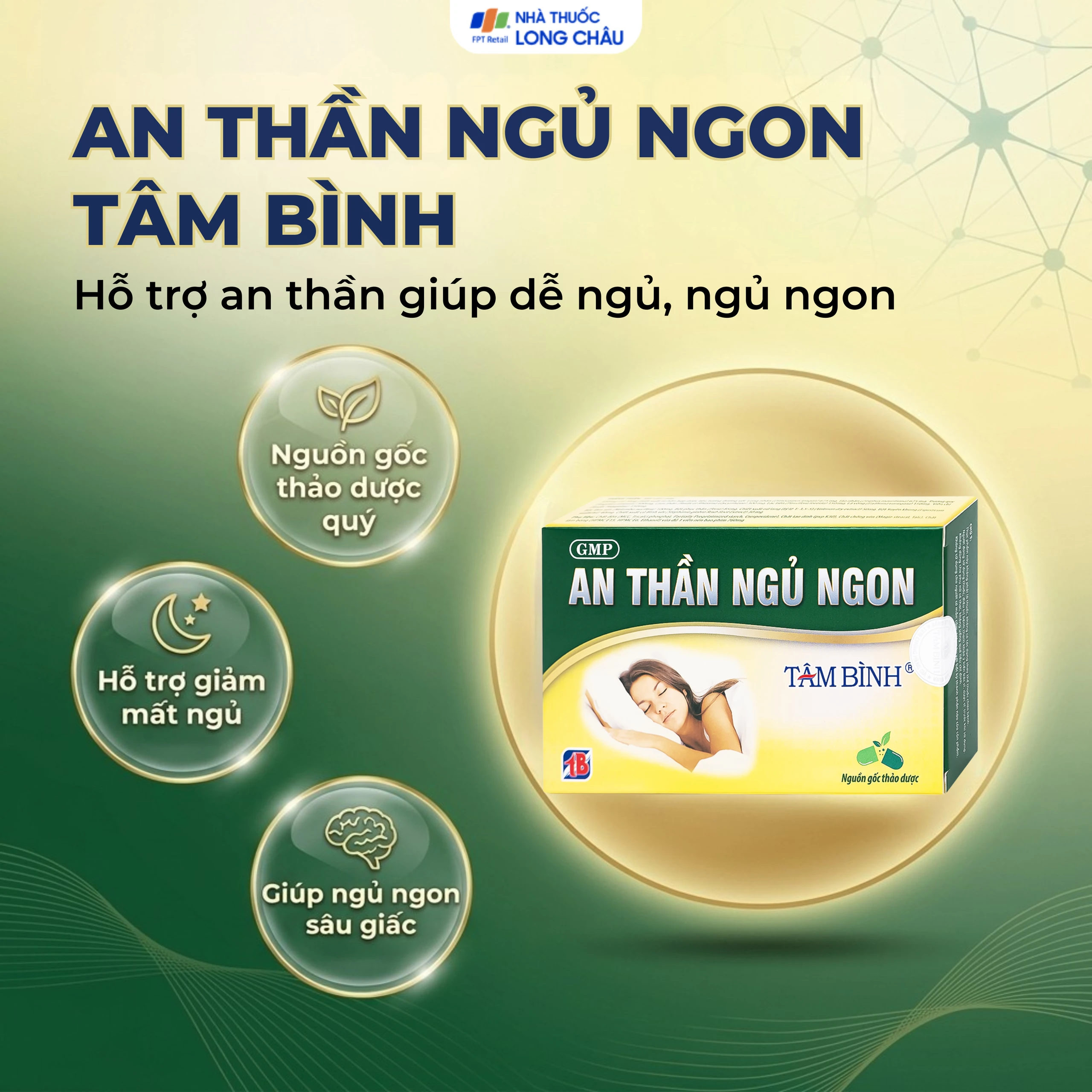 Viên hỗ trợ an thần giảm mất ngủ An Thần Ngủ Ngon (2 vỉ x 10 viên) 2
