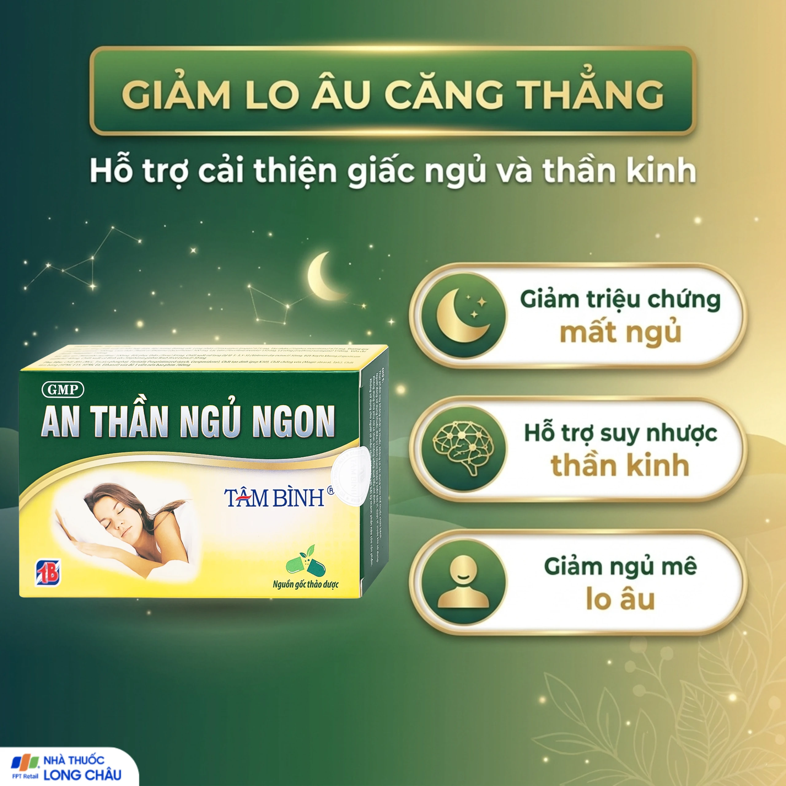 Viên hỗ trợ an thần giảm mất ngủ An Thần Ngủ Ngon (2 vỉ x 10 viên) 4