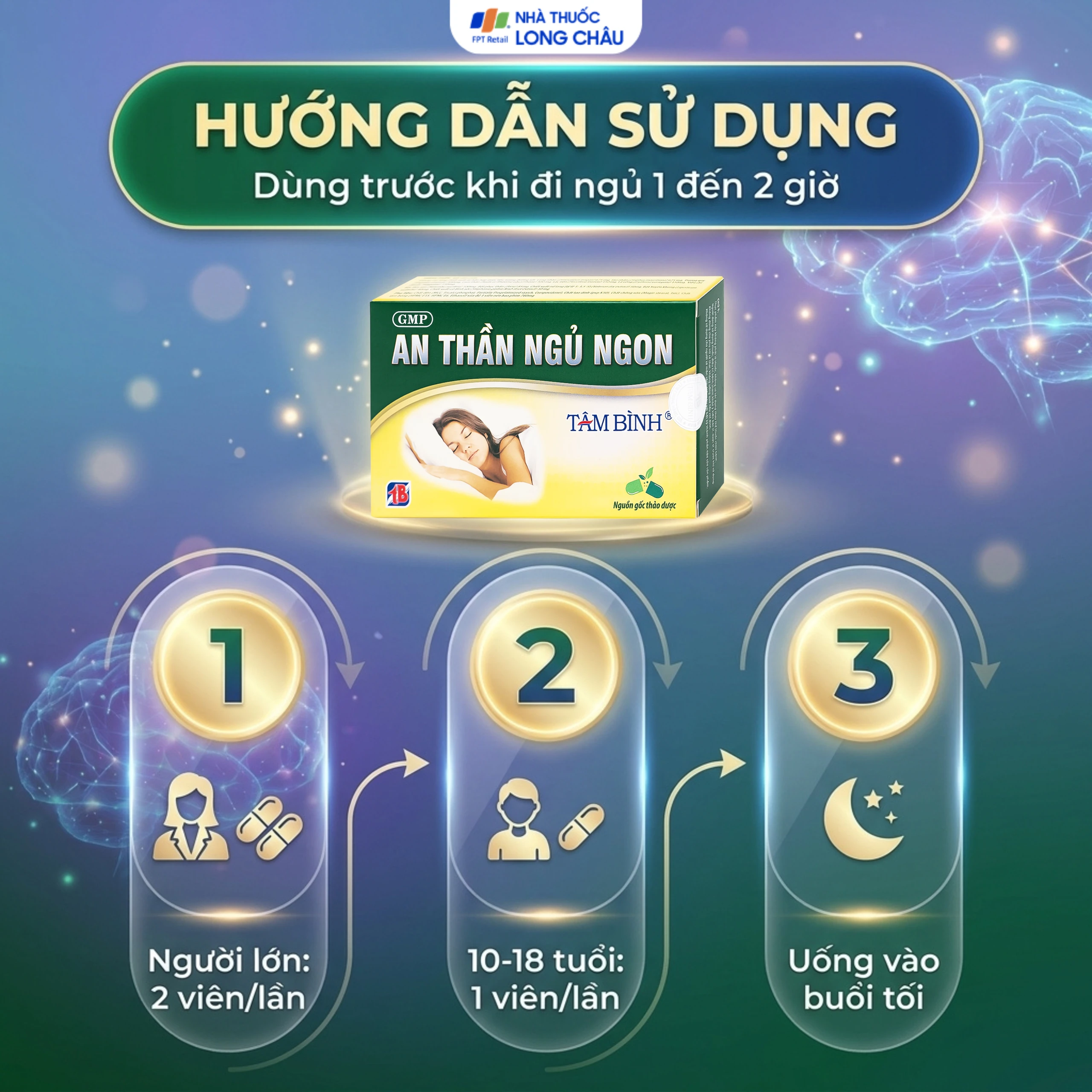 Viên hỗ trợ an thần giảm mất ngủ An Thần Ngủ Ngon (2 vỉ x 10 viên) 5