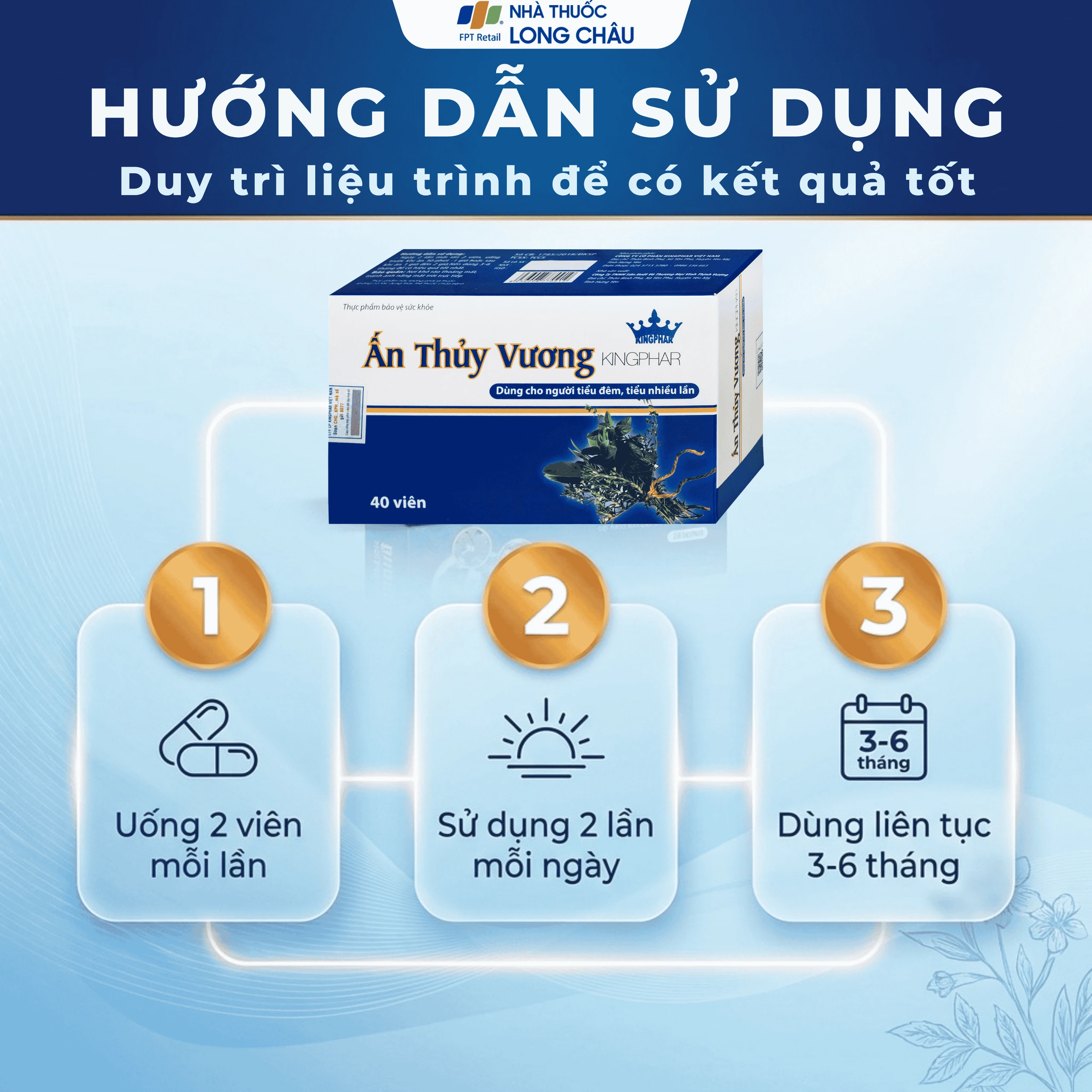 Viên uống giúp bổ thận, giảm tiêu đêm tiểu ngày nhiều lần Ấn Thủy Vương Kingphar (4 vỉ x 10 viên) 5