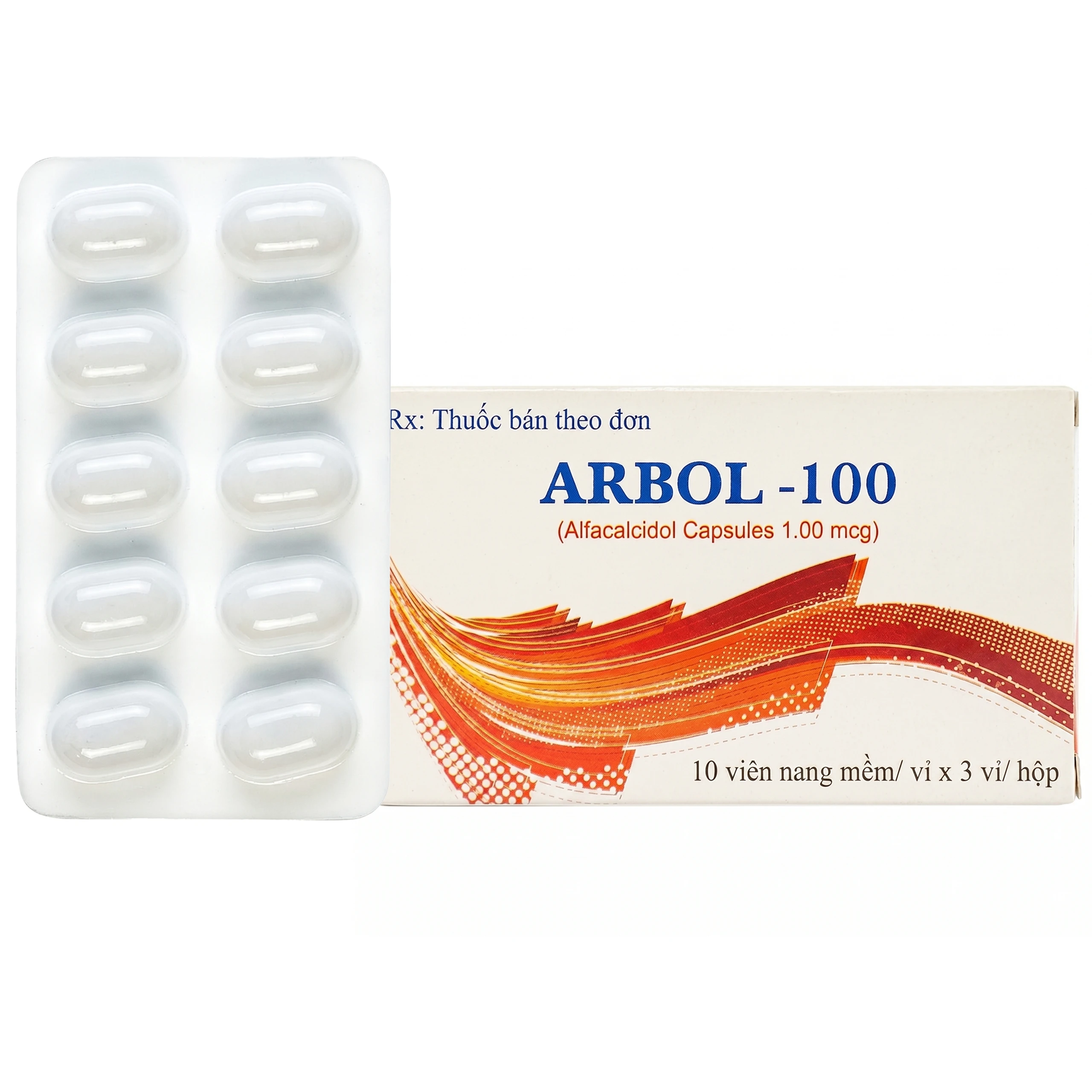Thuốc Arbol-100 Olive Healthcare dùng trong hạ canxi máu, suy tuyến cận giáp (3 vỉ x 10 viên)