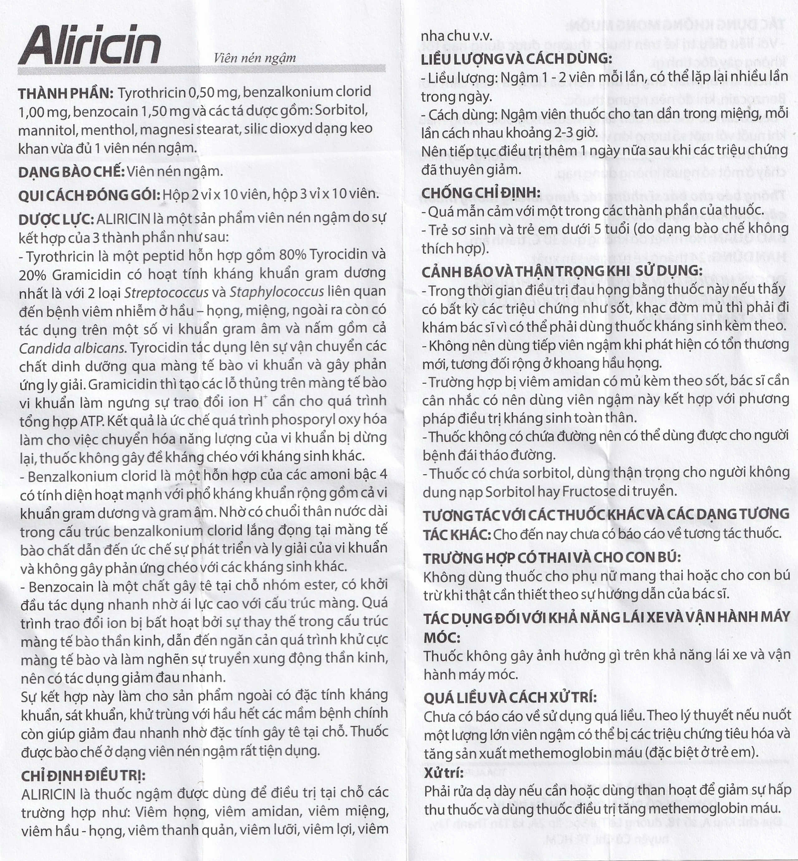 Thuốc Aricicin Reliv điều trị viêm họng, viêm amidan, viêm miệng, viêm hầu (2 vỉ x 10 viên)