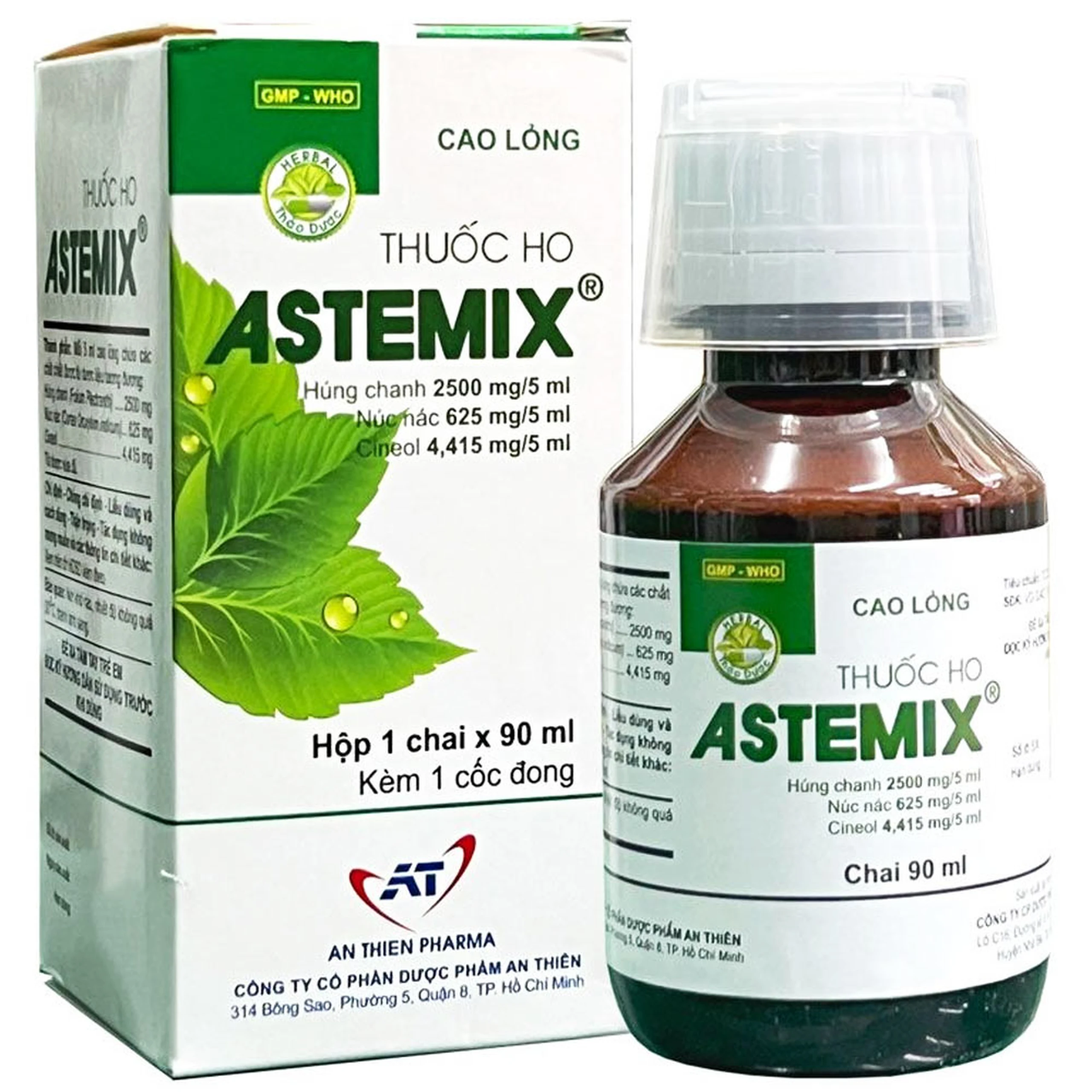 Thuốc ho Astemix An Thiên hỗ trợ điều trị ho, viêm họng, viêm phế quản, suyễn (90ml)