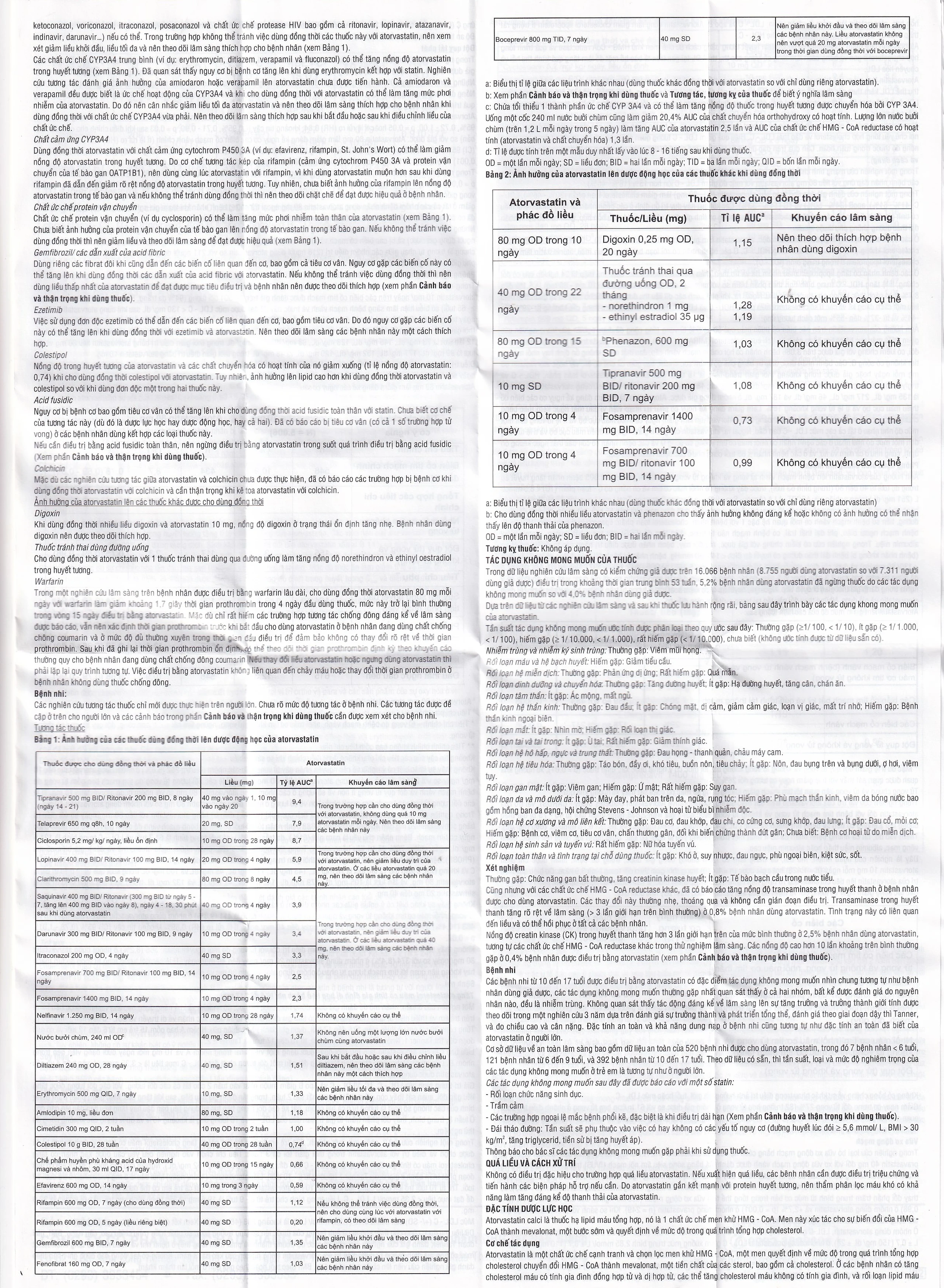 Thuốc Atorlip 10mg DHG điều trị tăng cholesterol toàn phần, tăng LDL-cholesterol (3 vỉ x 10 viên)