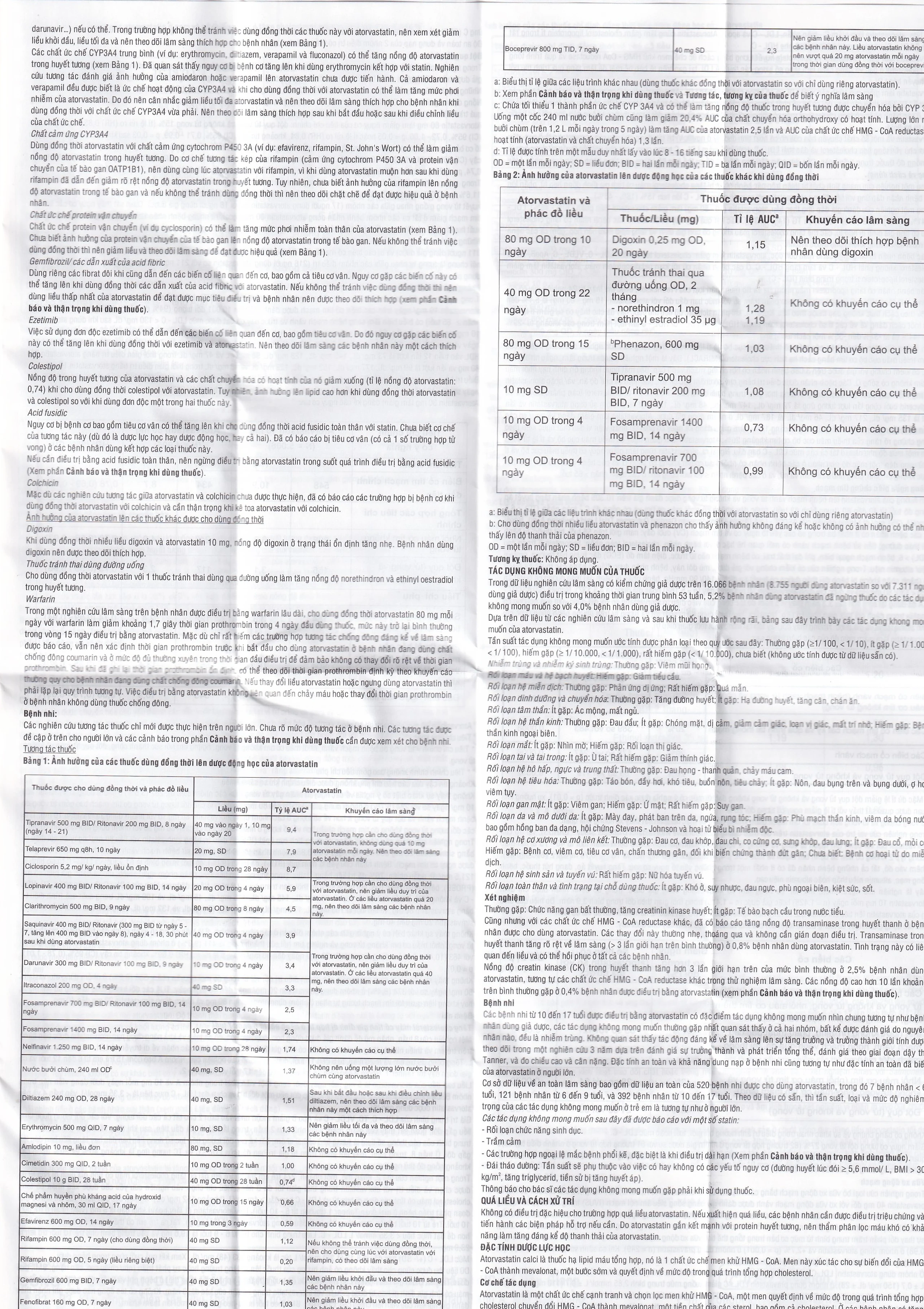 Thuốc Atorlip 20mg DHG điều trị tăng cholesterol toàn phần và LDL-cholesterol (3 vỉ x 10 viên)