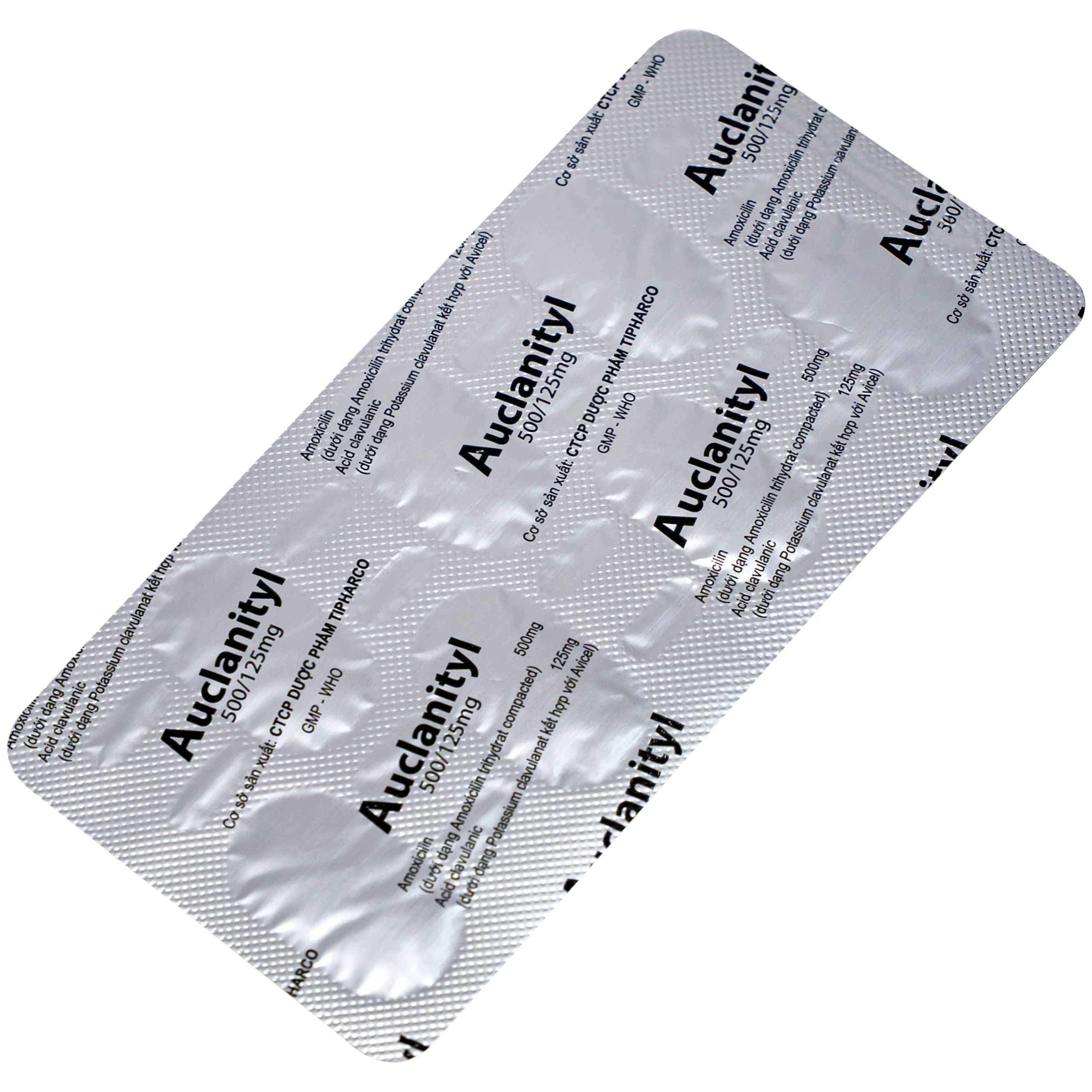 Thuốc Auclanityl 500/125mg Tipharco điều trị nhiễm khuẩn (2 vỉ x 7 viên)