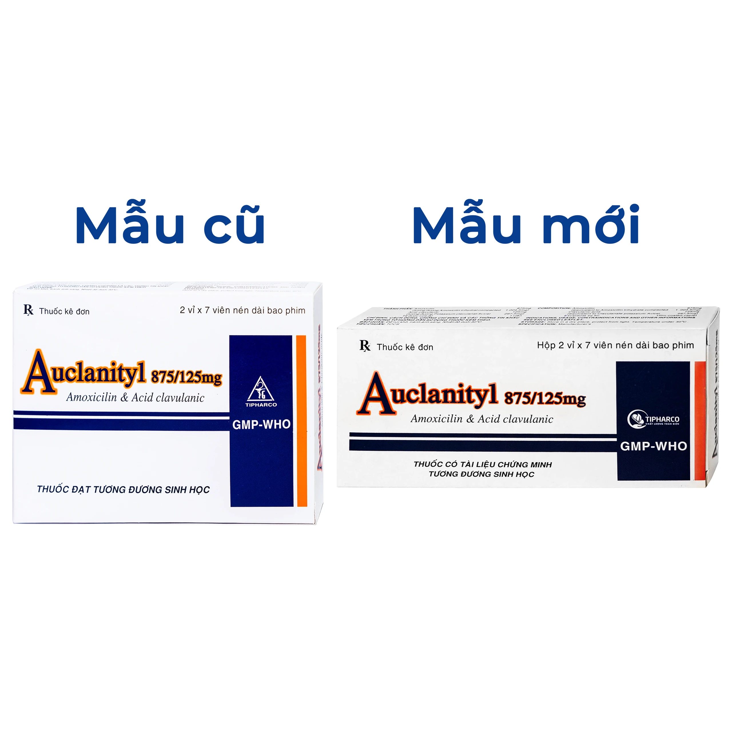 Thuốc  Auclanityl 875/125mg Tipharco điều trị nhiễm khuẩn (2 vỉ x 7 viên)