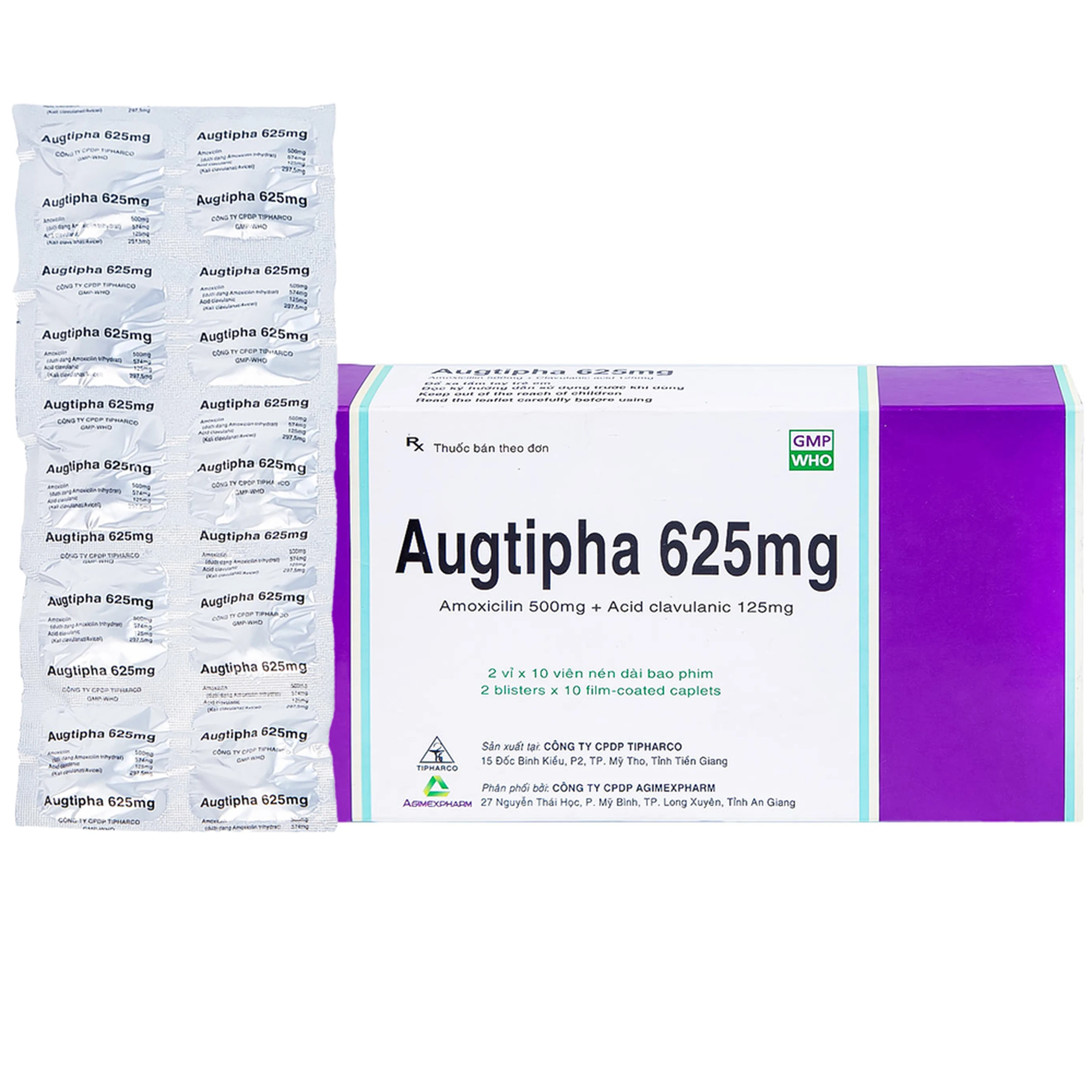 Thuốc Augtipha 625mg Tipharco điều trị nhiễm khuẩn (2 vỉ x 10 viên) 1