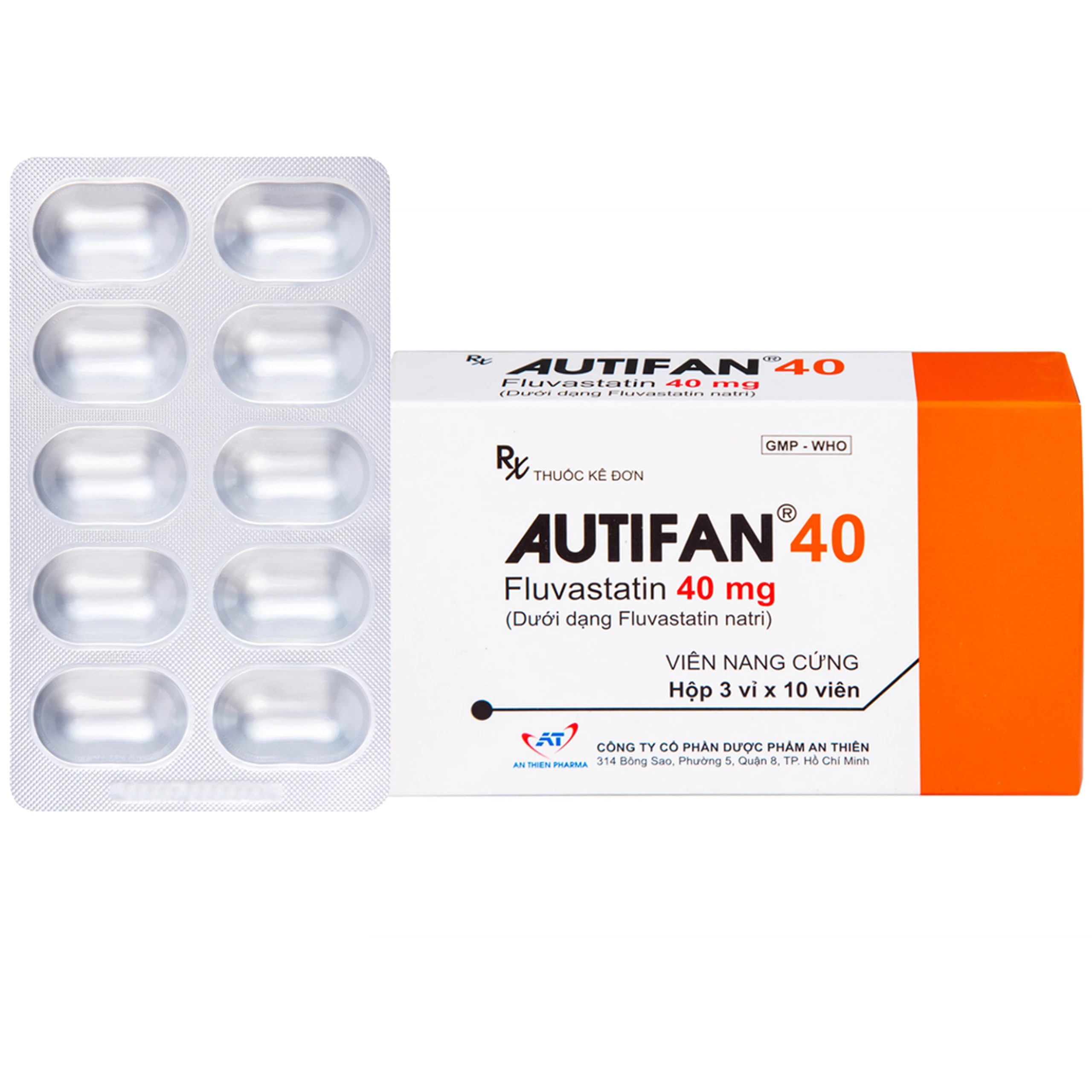 Thuốc Autifan 40 An Thiên điều trị rối loạn lipid huyết (3 vỉ x 10 viên) 1