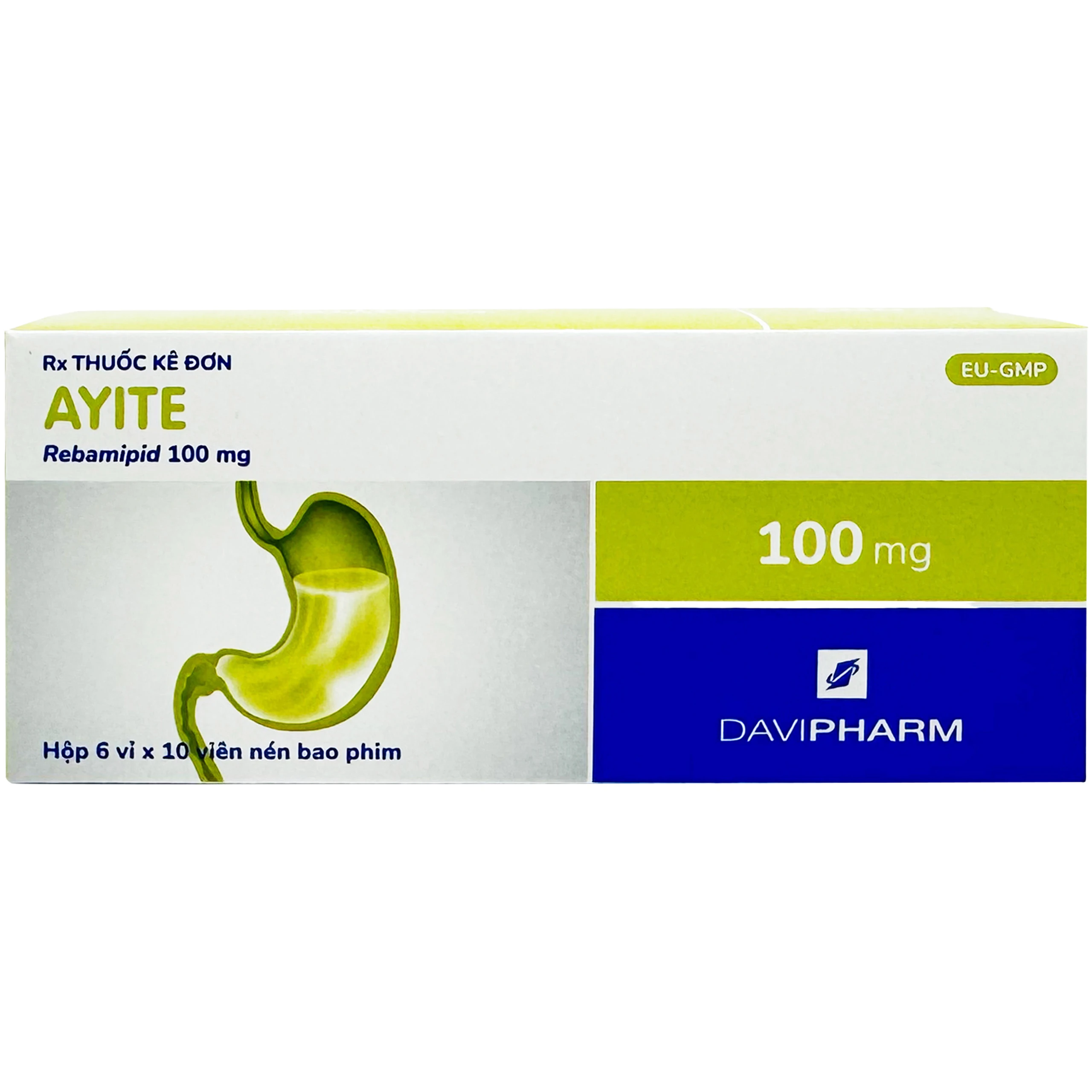 Thuốc Ayite 100mg Davipharm điều trị loét dạ dày (6 vỉ x 10 viên) 1