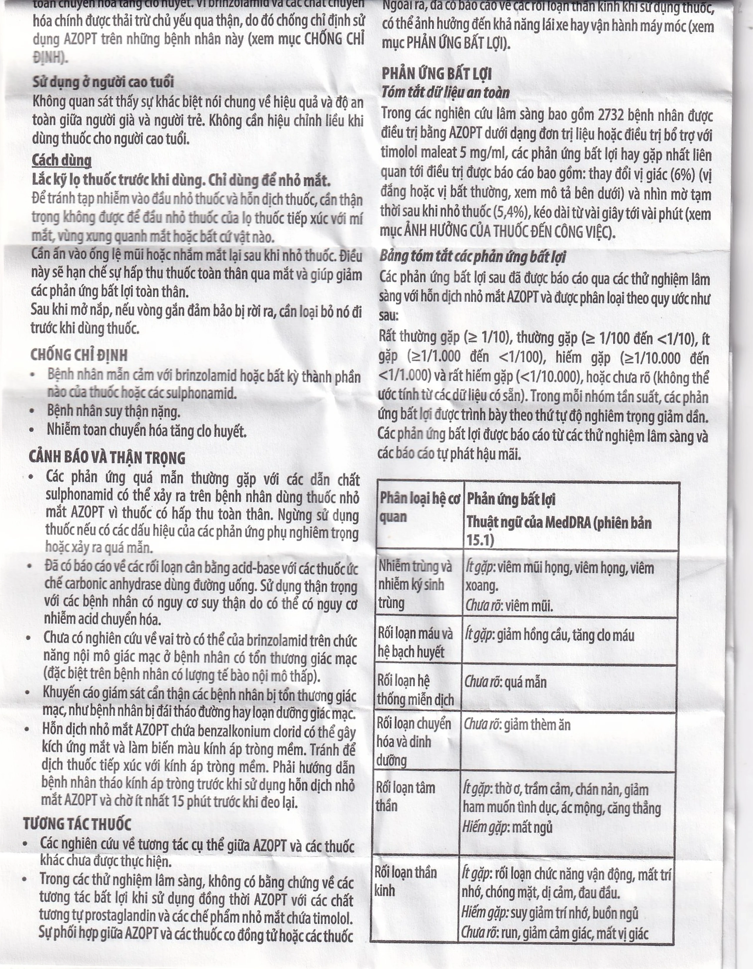 Thuốc nhỏ mắt Azopt Alcon điều trị tăng nhãn áp, glôcôm góc mở (5ml)