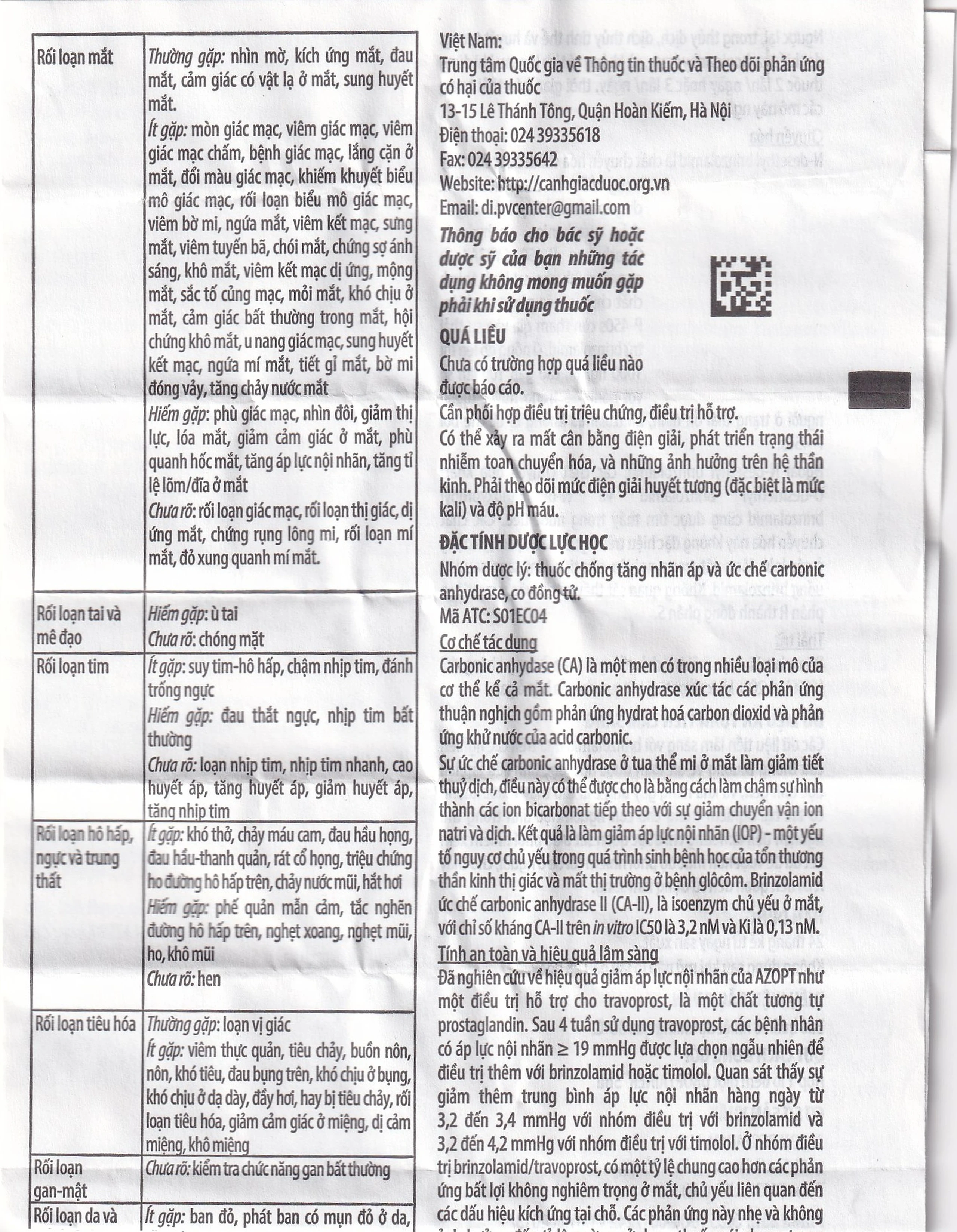 Thuốc nhỏ mắt Azopt Alcon điều trị tăng nhãn áp, glôcôm góc mở (5ml)