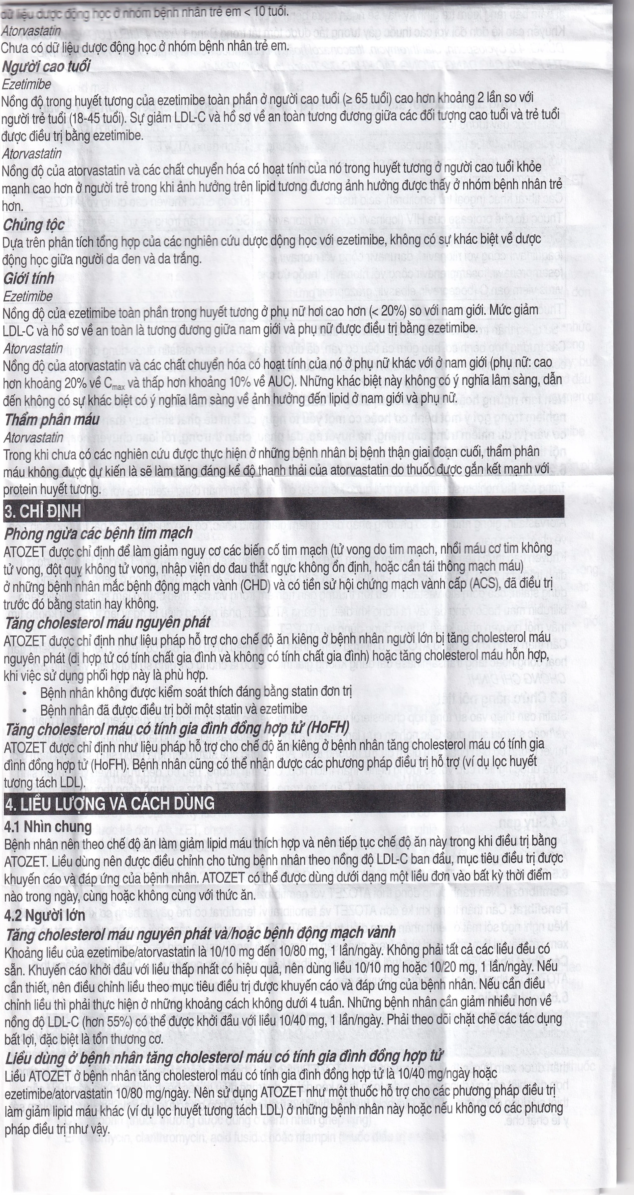 Thuốc Atozet 10mg/10mg MSD điều trị rối loạn mỡ máu, phòng ngừa các bệnh tim mạch (3 vỉ x 10 viên)