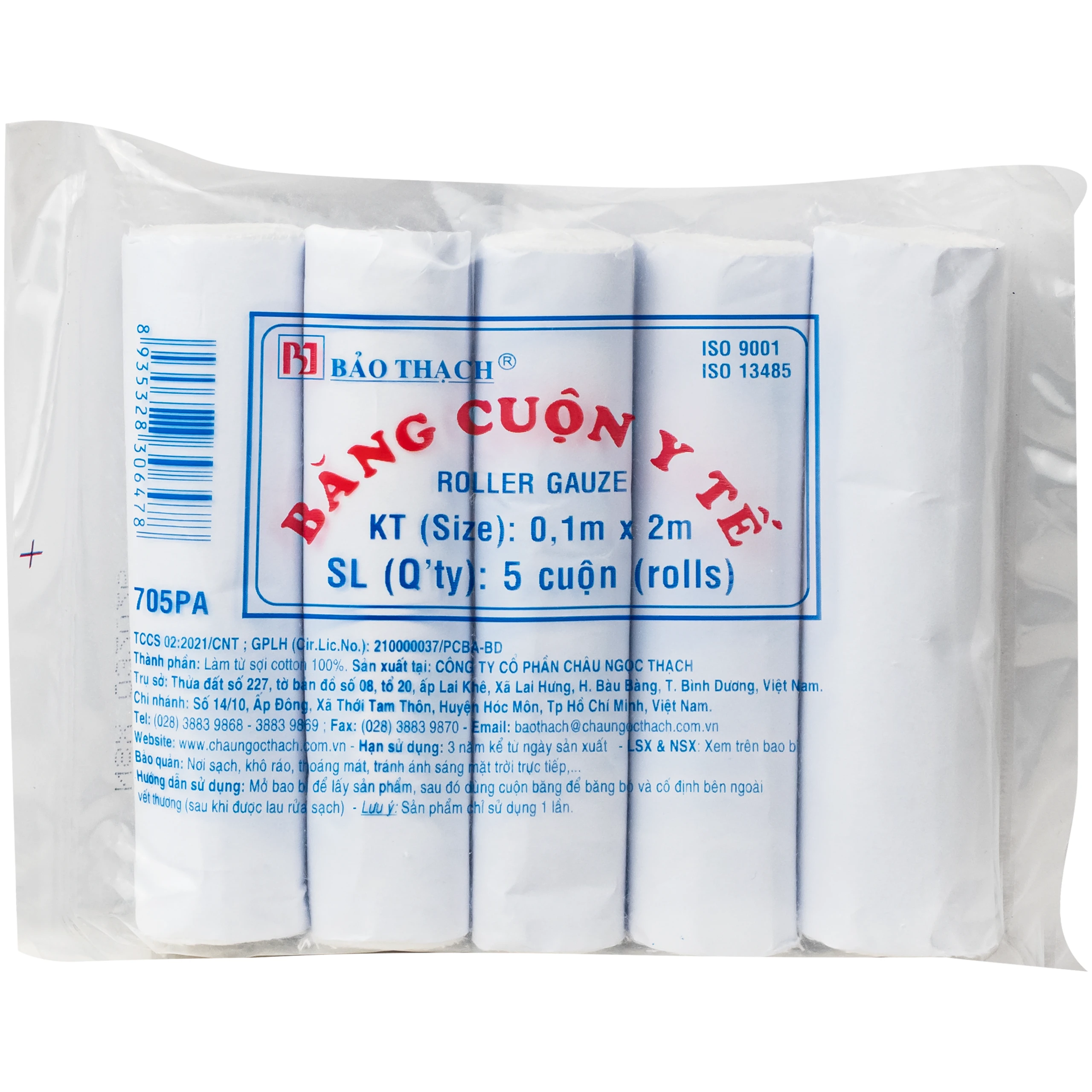 Băng cuộn Bảo Thạch 0.1x2m (5 cuộn) 1