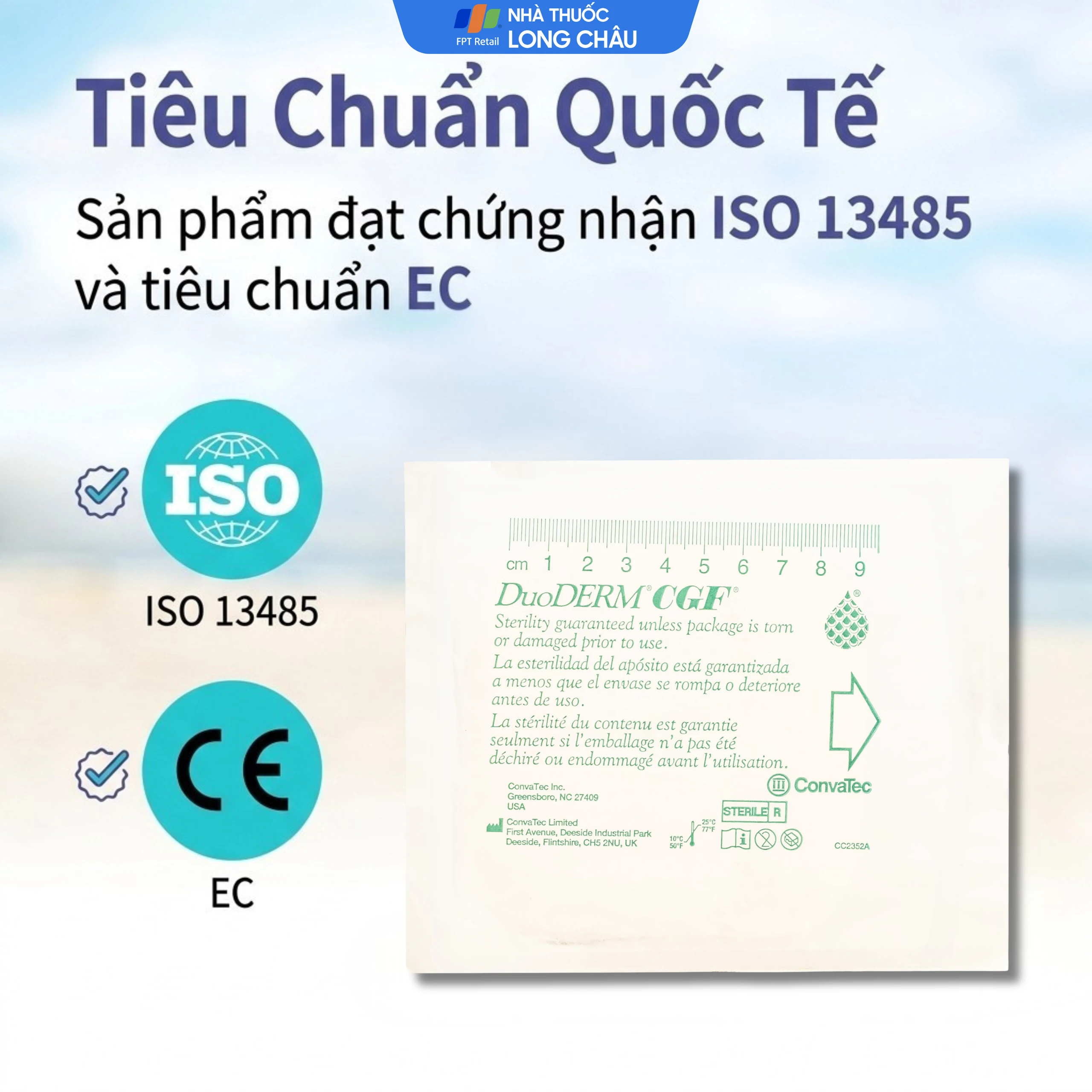 Băng dán vết thương Duoderm CGF 10x10cm (5 miếng) 3