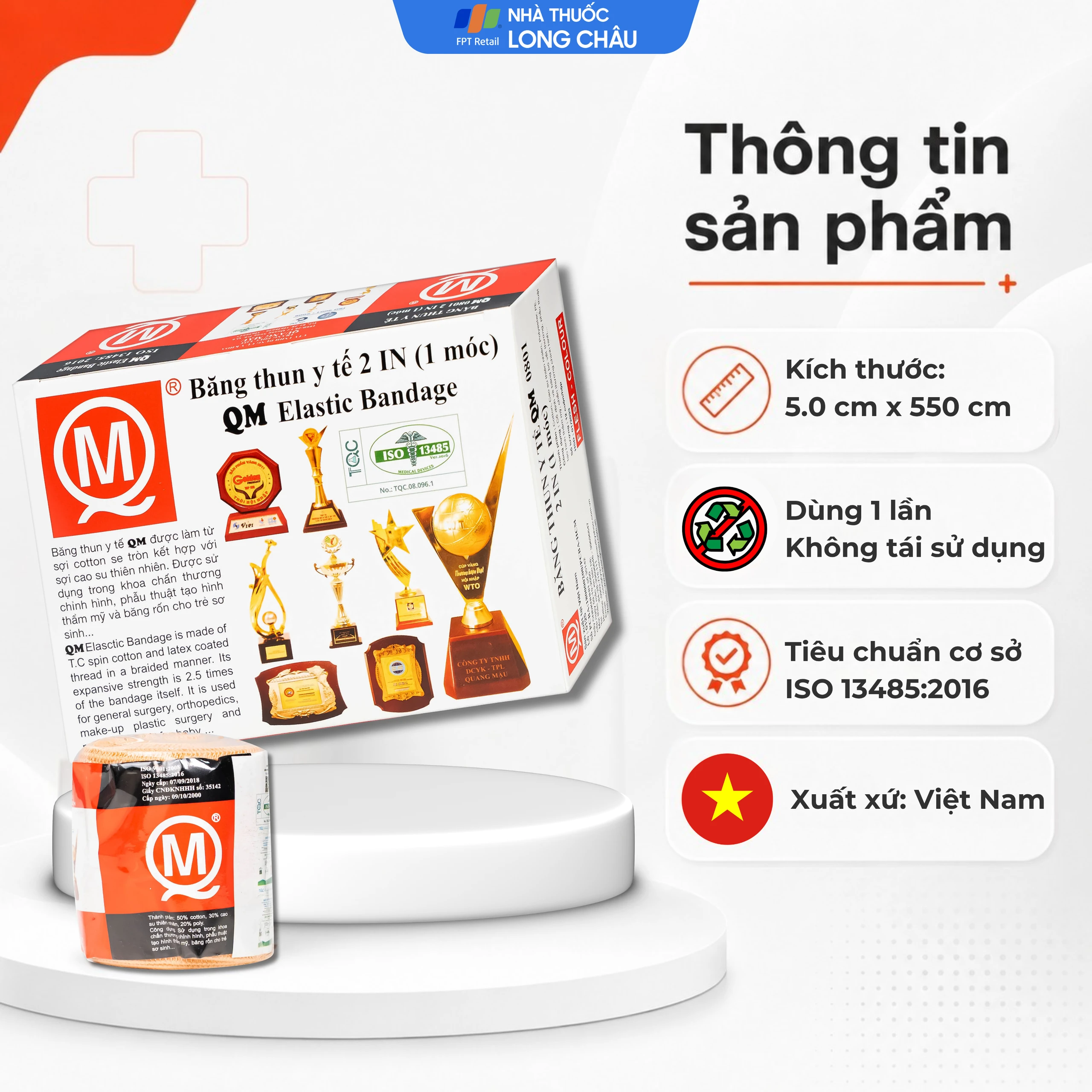 Băng thun 1 móc Quang Mậu QM 0801 (12 cuộn) 5