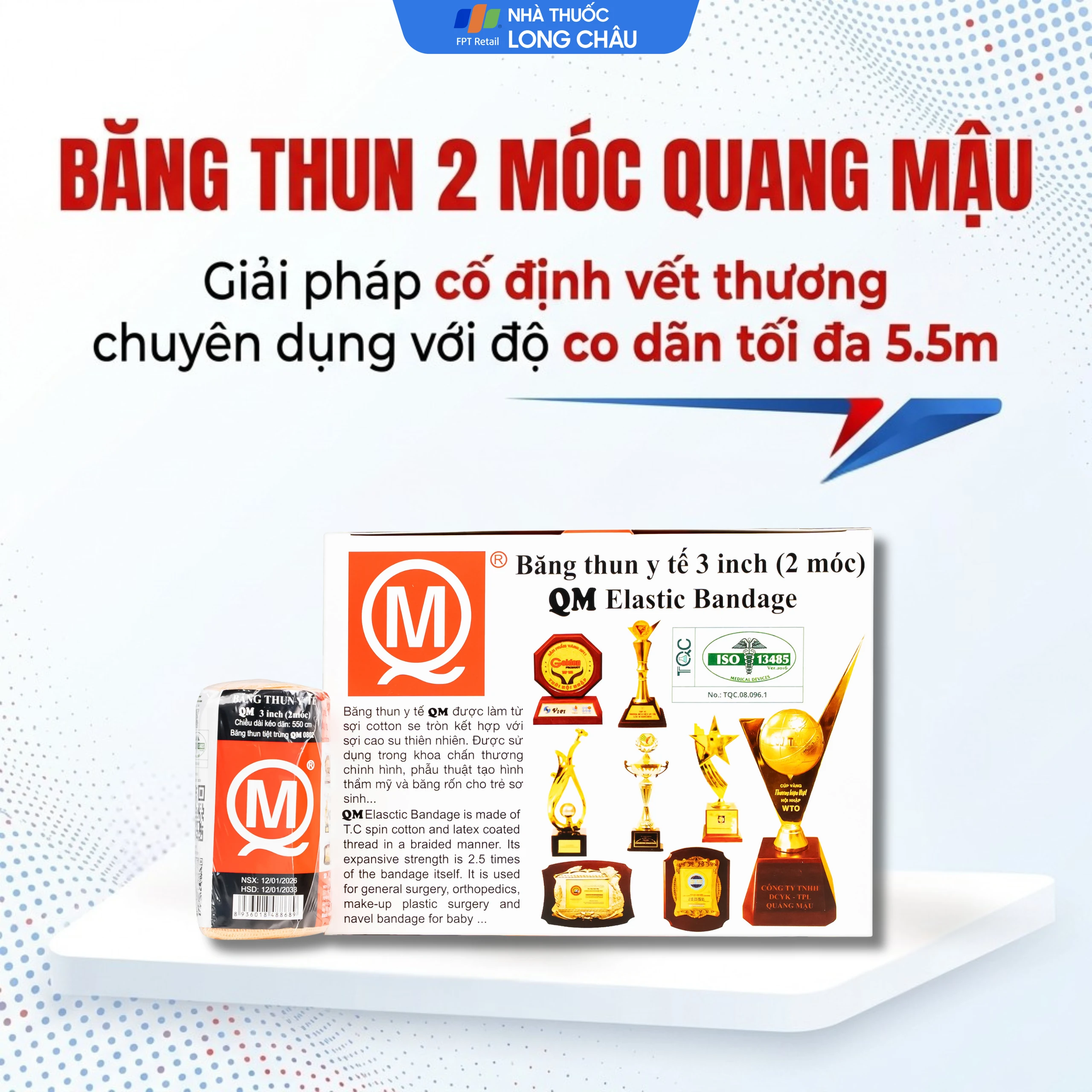 Băng thun 2 móc Quang Mậu (12 cuộn) 2