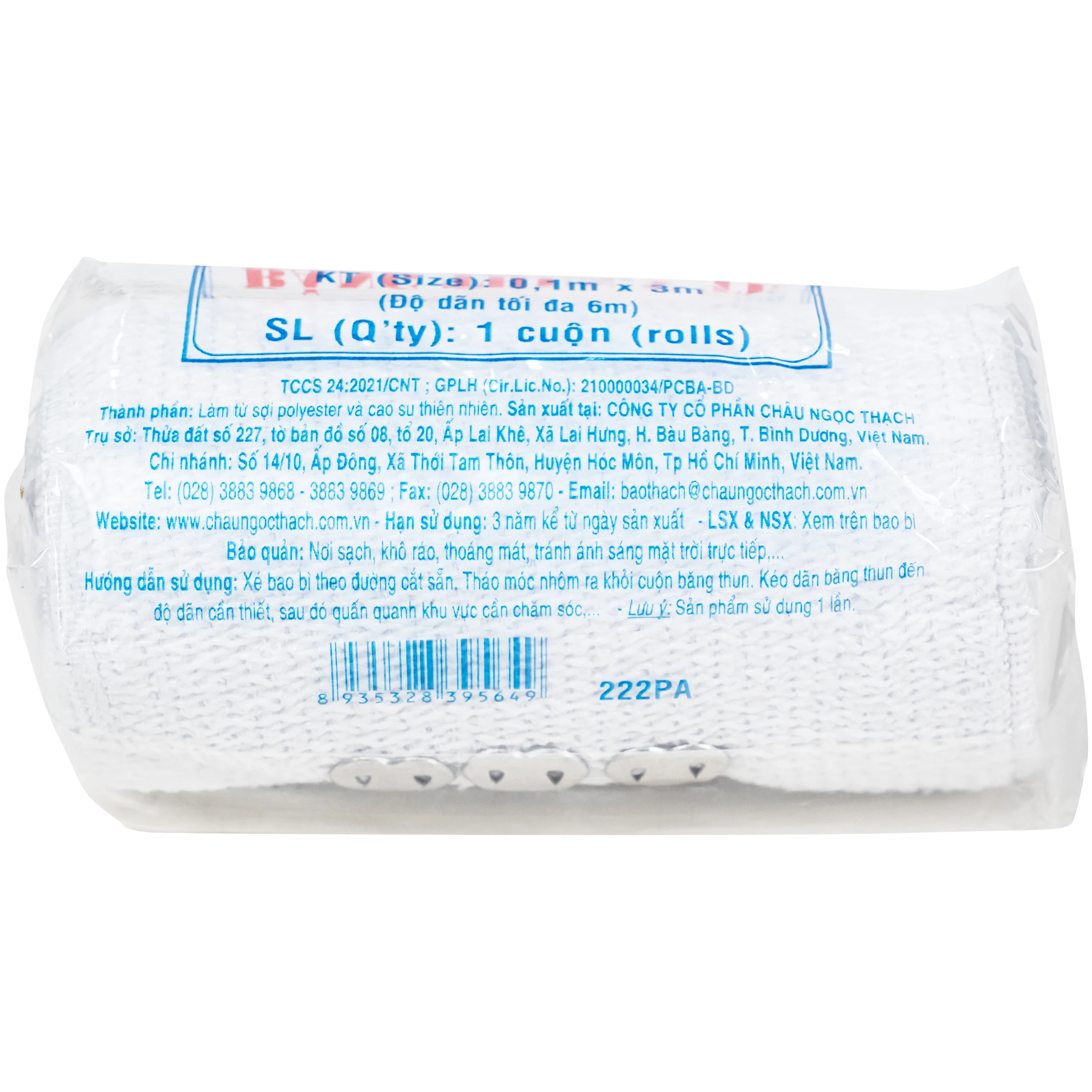 Băng thun Bảo Thạch 0.1 x 3m (10 cuộn) hỗ trợ băng vết thương 6
