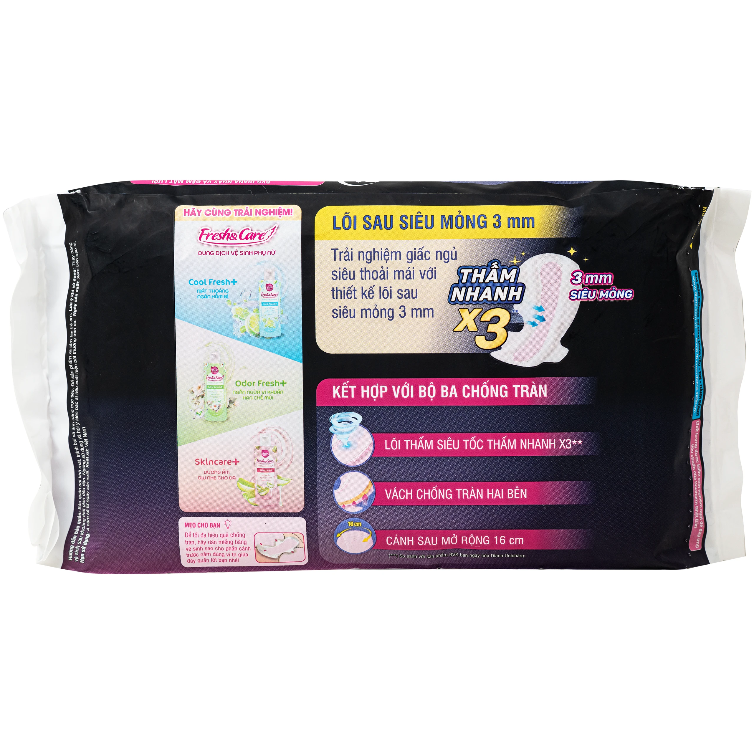Băng vệ sinh ban đêm Diana Night 35cm gói 3 miếng 2